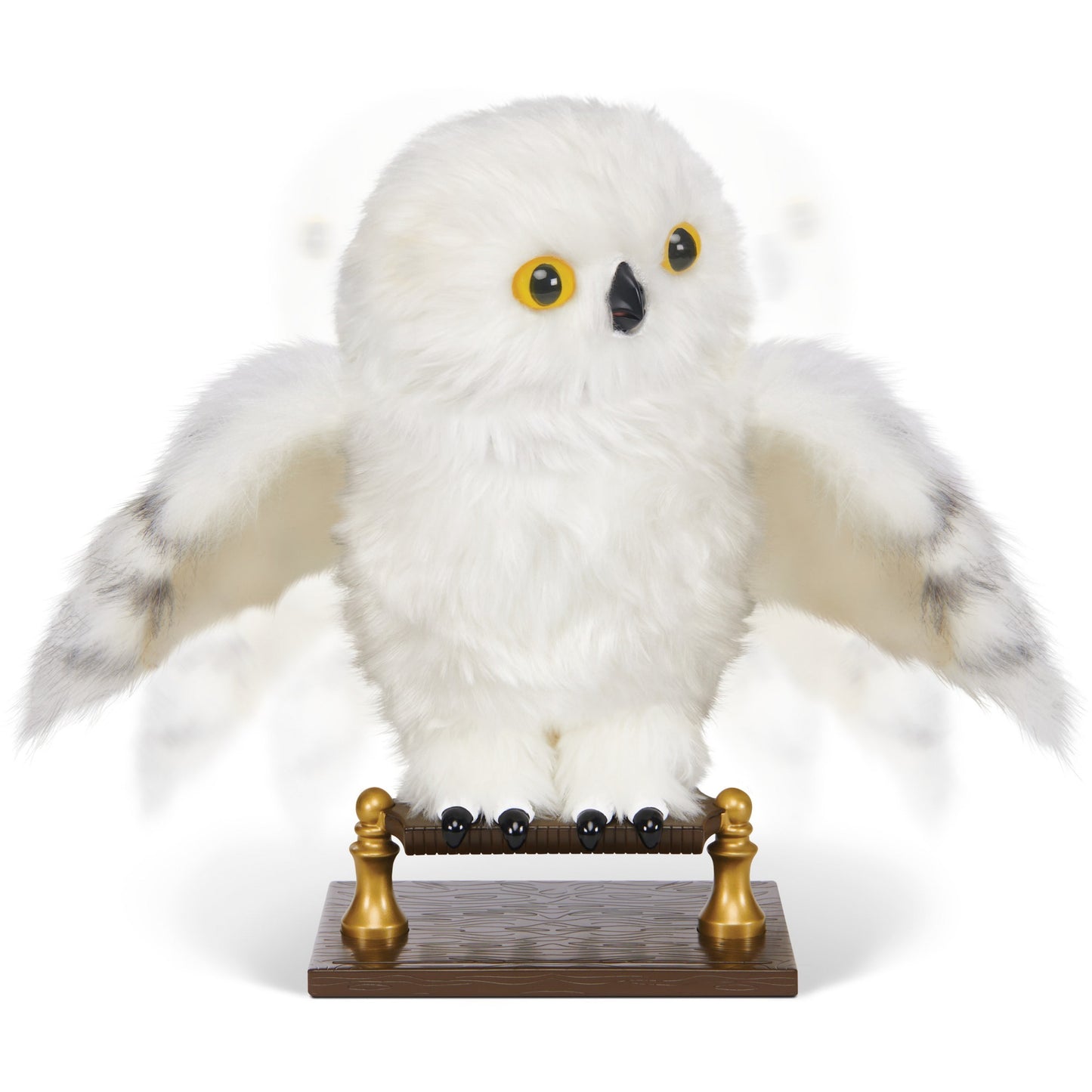 Spinmaster Wizarding World Harry Potter - Interaktive Plüsch-Eule Hedwig (weiss/grau, Mit über 15 Geräuschen und Bewegungen)