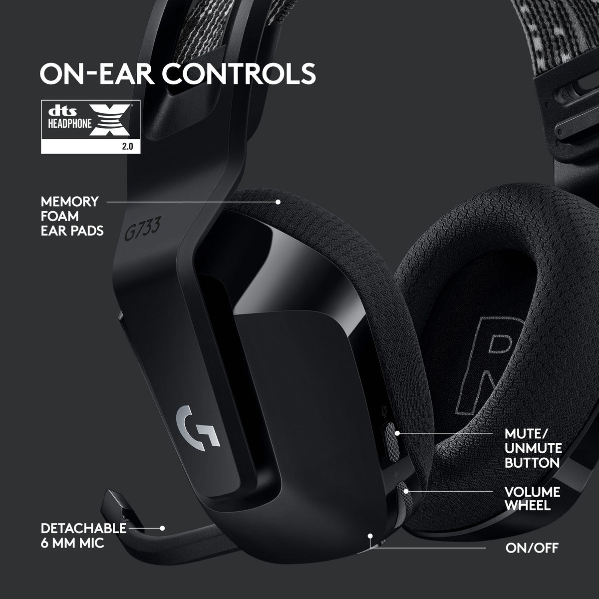 G733 LIGHTSPEED, Gaming-Headset