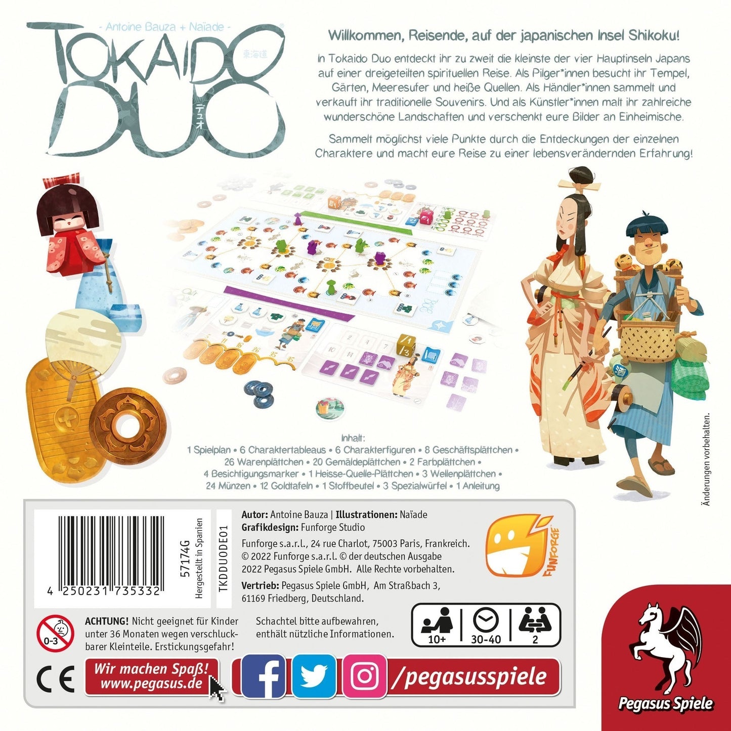 Tokaido Duo, Brettspiel