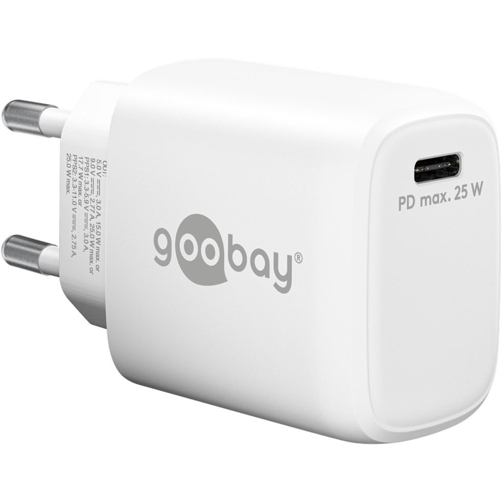 Goobay USB-C PD GaN Schnellladegerät 25 Watt (weiss, Power Delivery 3.0)