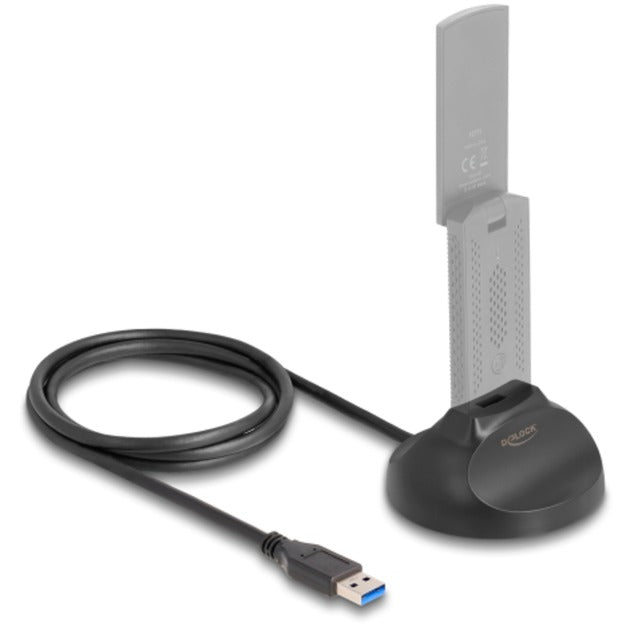 DeLOCK Magnetischer Standfuss USB-A 5 Gbps Docking Kabel (schwarz, 1,2 Meter)