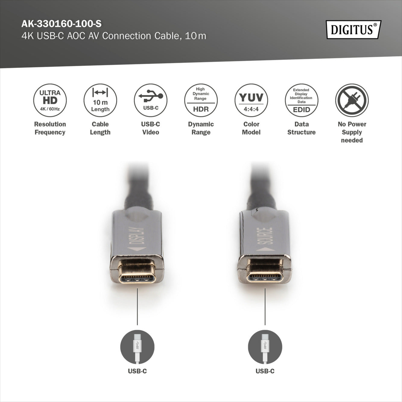 4K USB-C AOC AV-Anschlusskabel