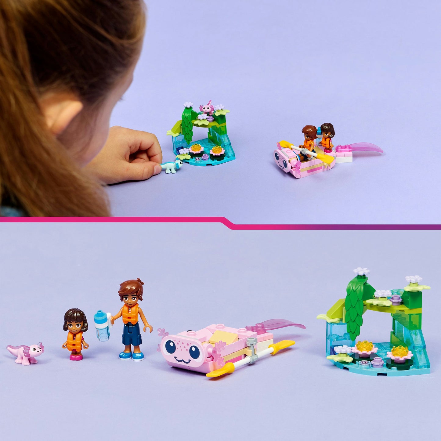 42681 Friends Axolotl-Abenteuerboot, Konstruktionsspielzeug