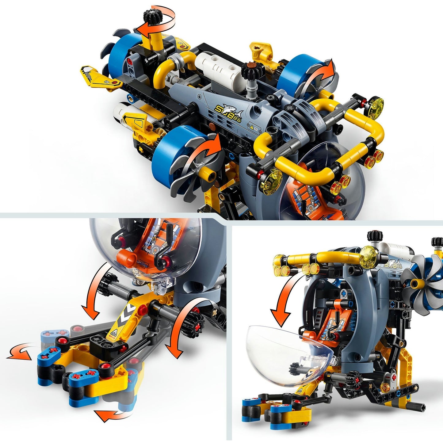42201 Technic Tiefseeforscher U-Boot, Konstruktionsspielzeug