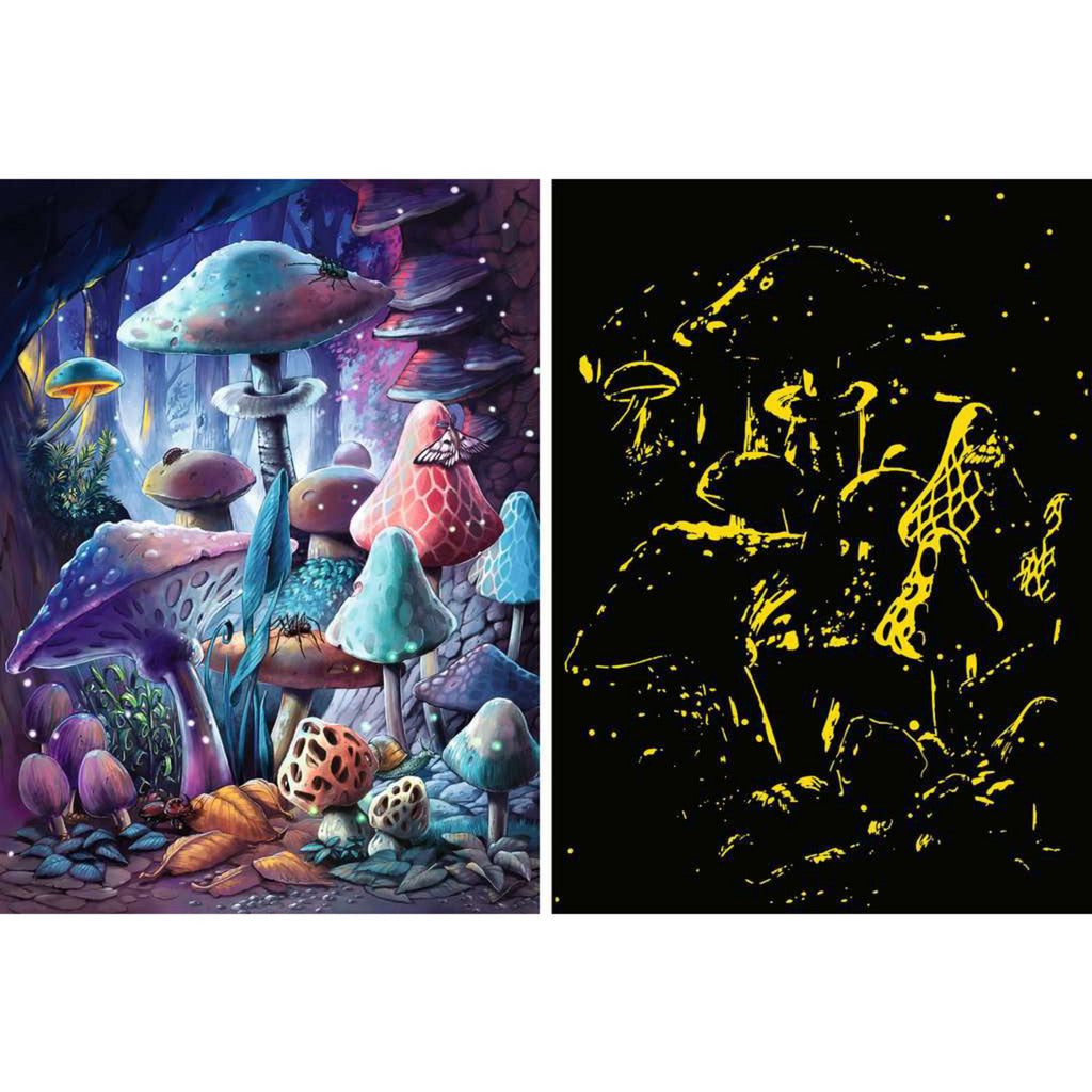 Puzzle Glow in the Dark - Pilze im Mondschein