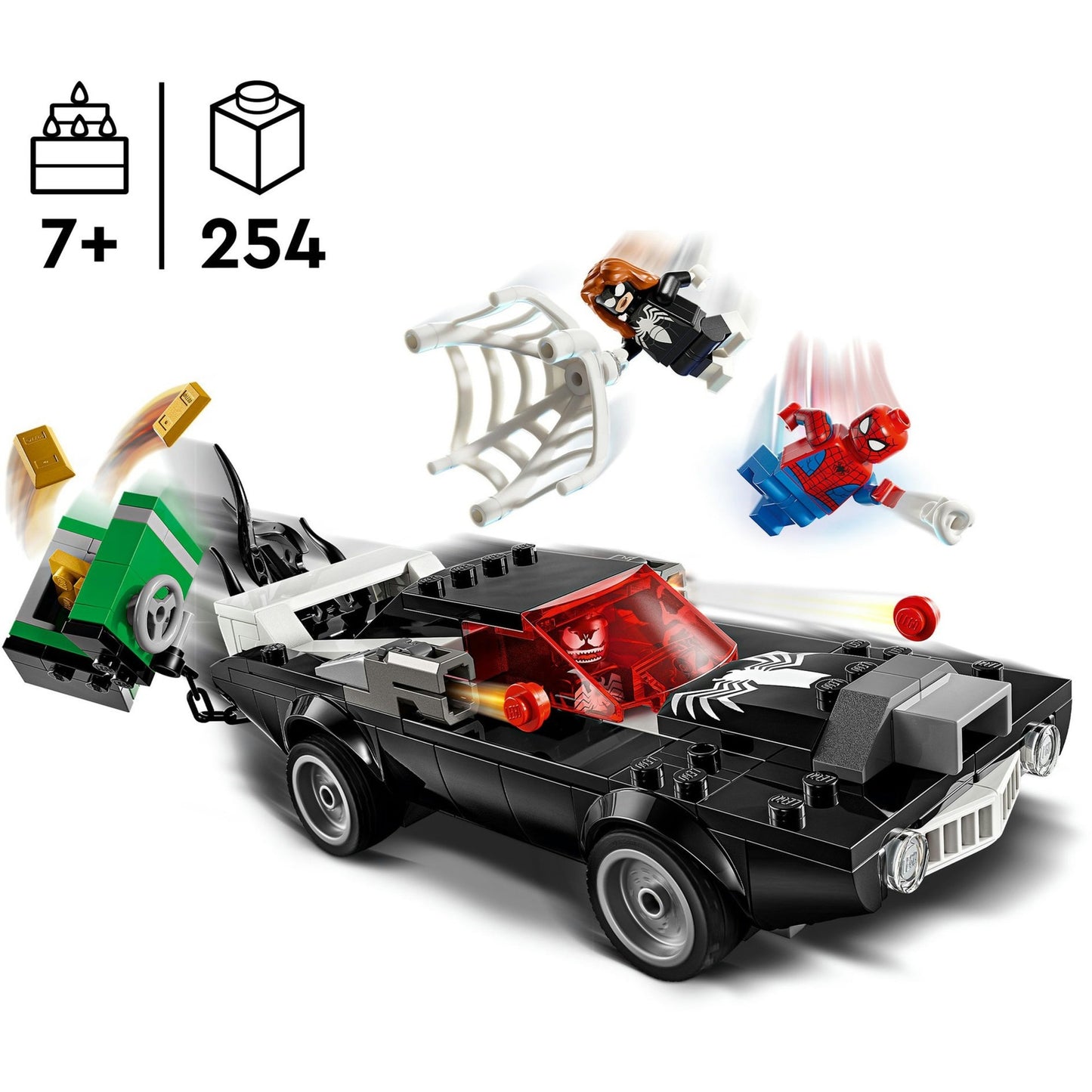 76309 Marvel Super Heroes Spider-Man vs. Venom Muscle-Car, Konstruktionsspielzeug