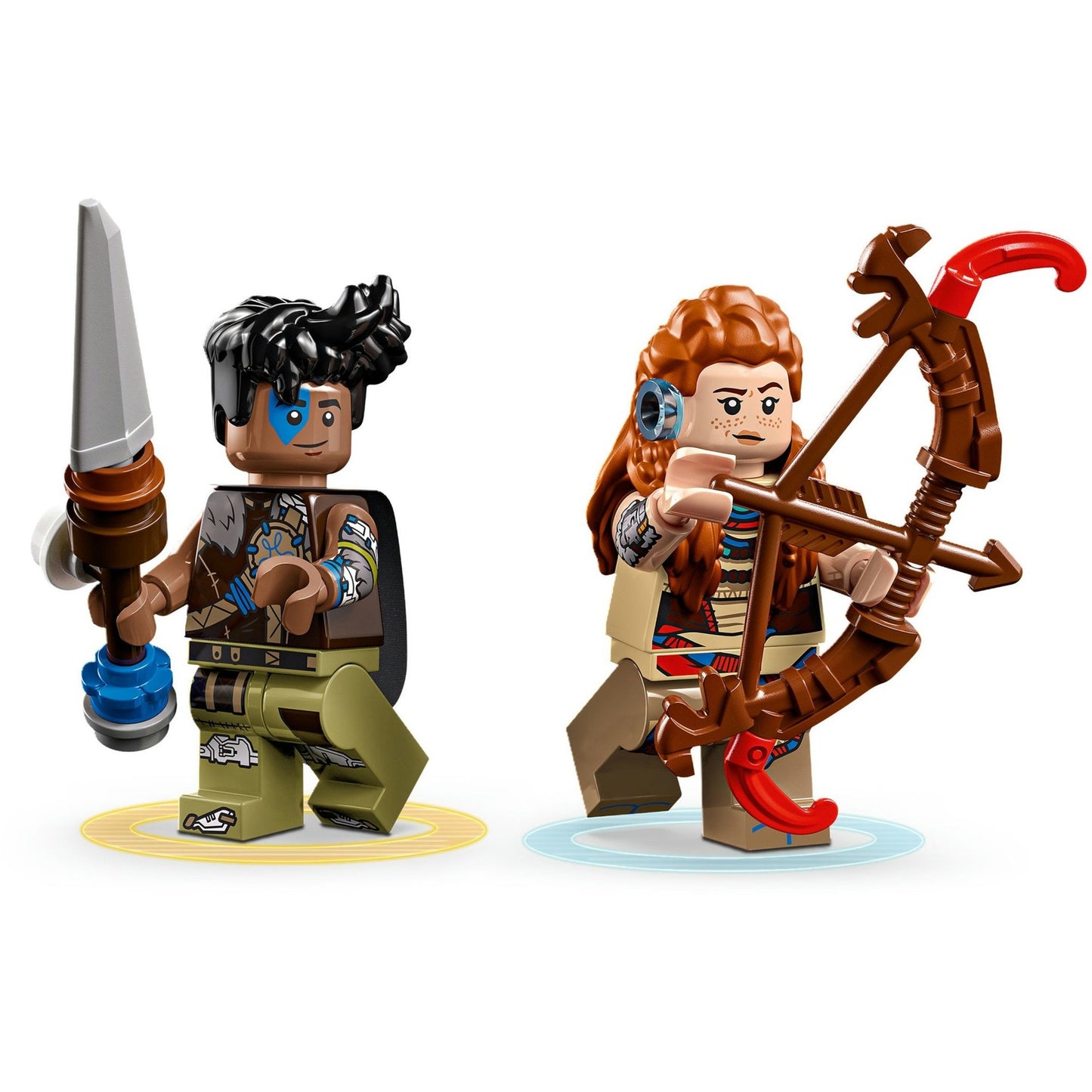 77037 Horizon Adventures Aloy und Varl vs. Panzerwanderer und Sägezahn, Konstruktionsspielzeug