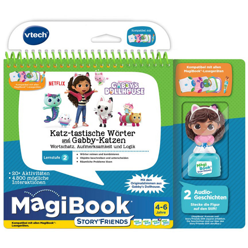 MagiBook Lernstufe 2 - Gabby's Dollhouse inkl. Story'Friend Lernfigur, Lernbuch