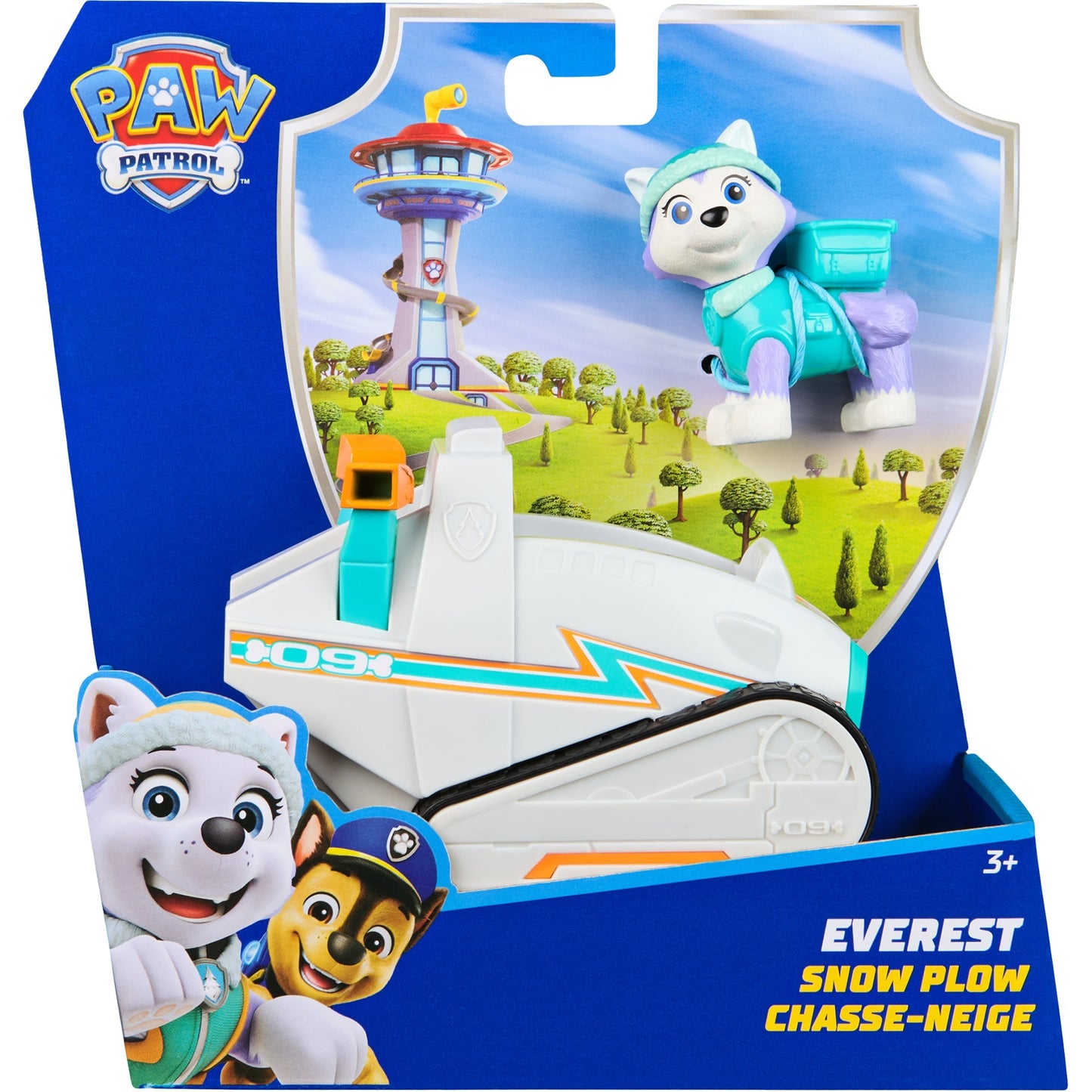 Paw Patrol - Schneemobil mit Everest Spielfigur, Spielfahrzeug