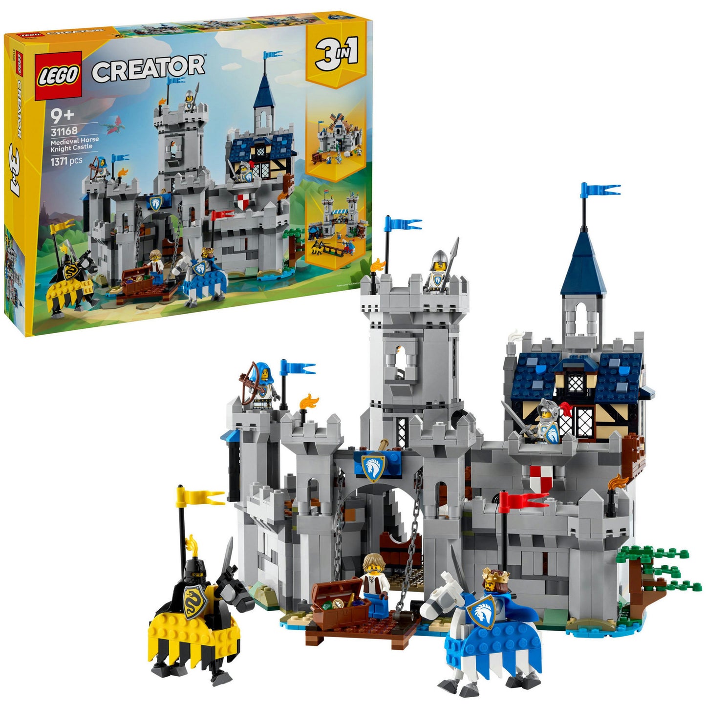 31168 Creator 3-in-1 Ritterburg im Mittelalter, Konstruktionsspielzeug