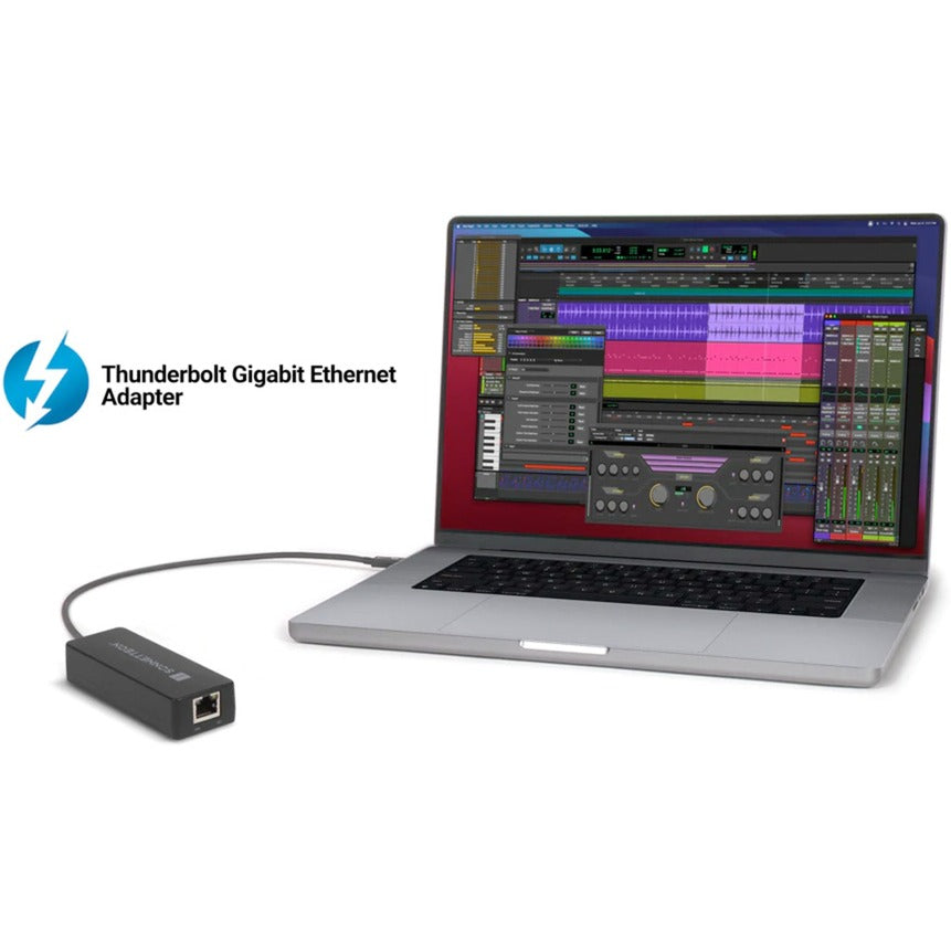 Sonnet Thunderbolt AVB Gigabit Ethernet Adapter für Macs (schwarz, 50cm)