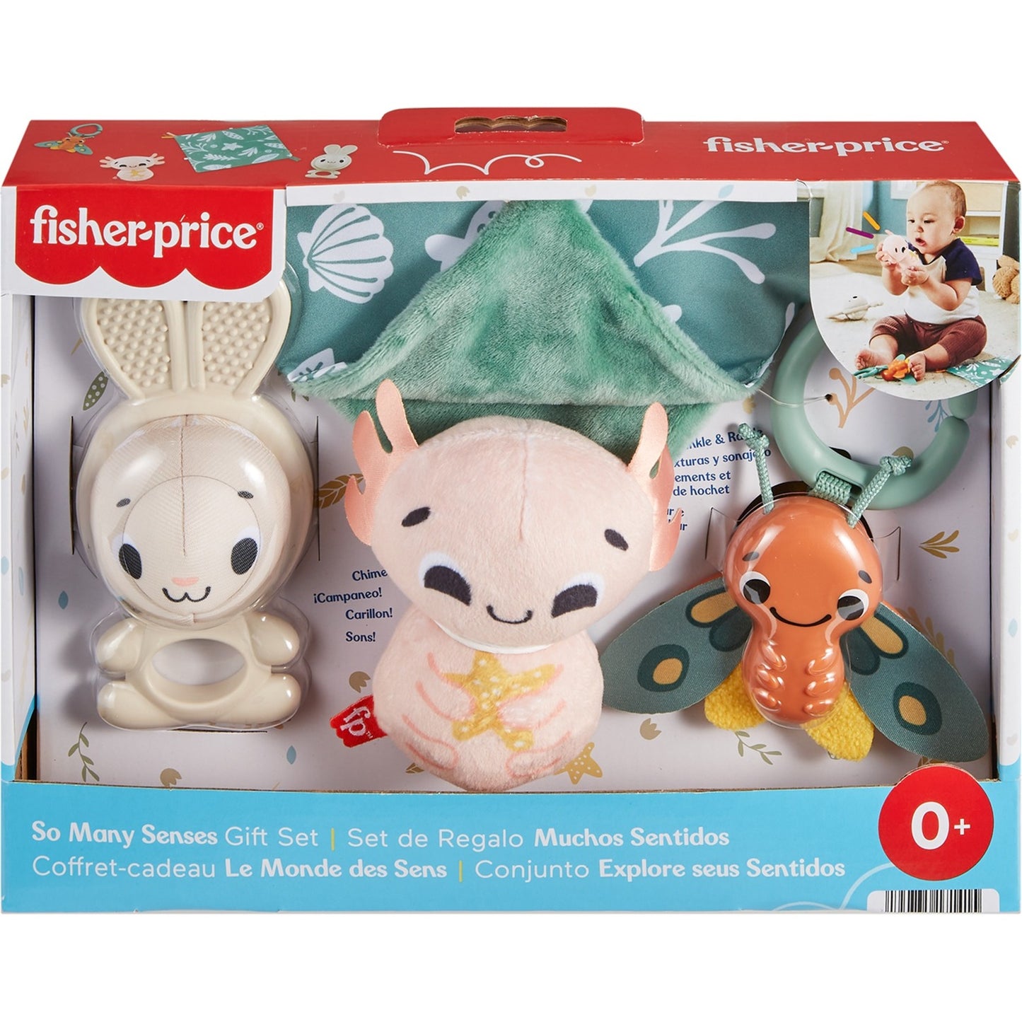 Fisher-Price So Many Senses Gift Set (Sensimals '24), Beißring