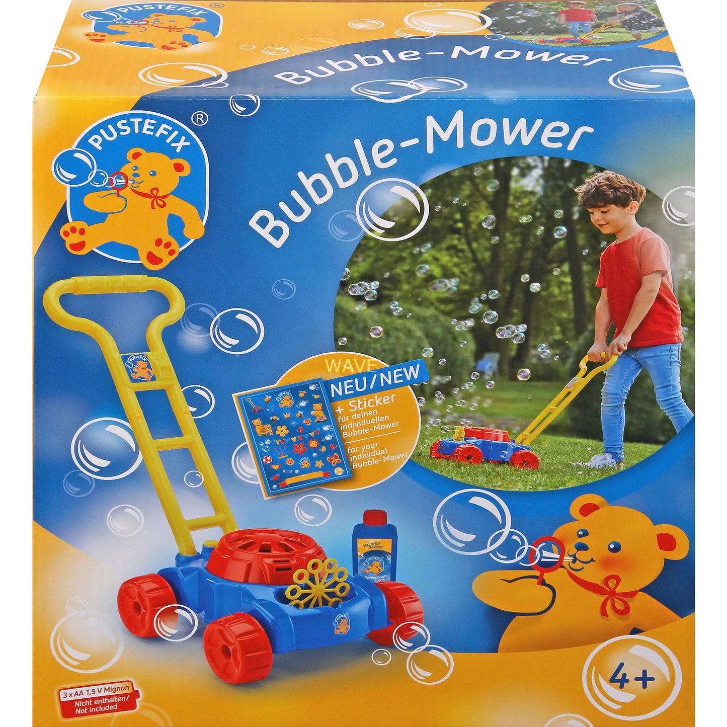Bubble-Mower Rasenmäher, Seifenblasen