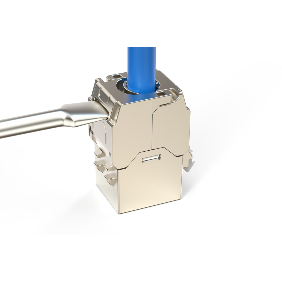 CAT 6A Kompakt-Keystone Modul geschirmt werkzeugfrei, Keystone-Modul