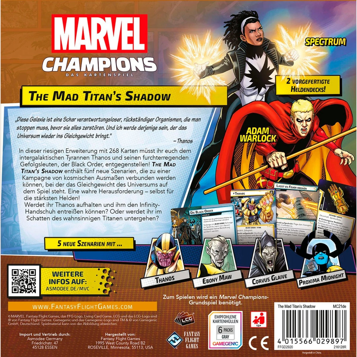 Asmodee Marvel Champions: Das Kartenspiel - The Mad Titan's Shadow