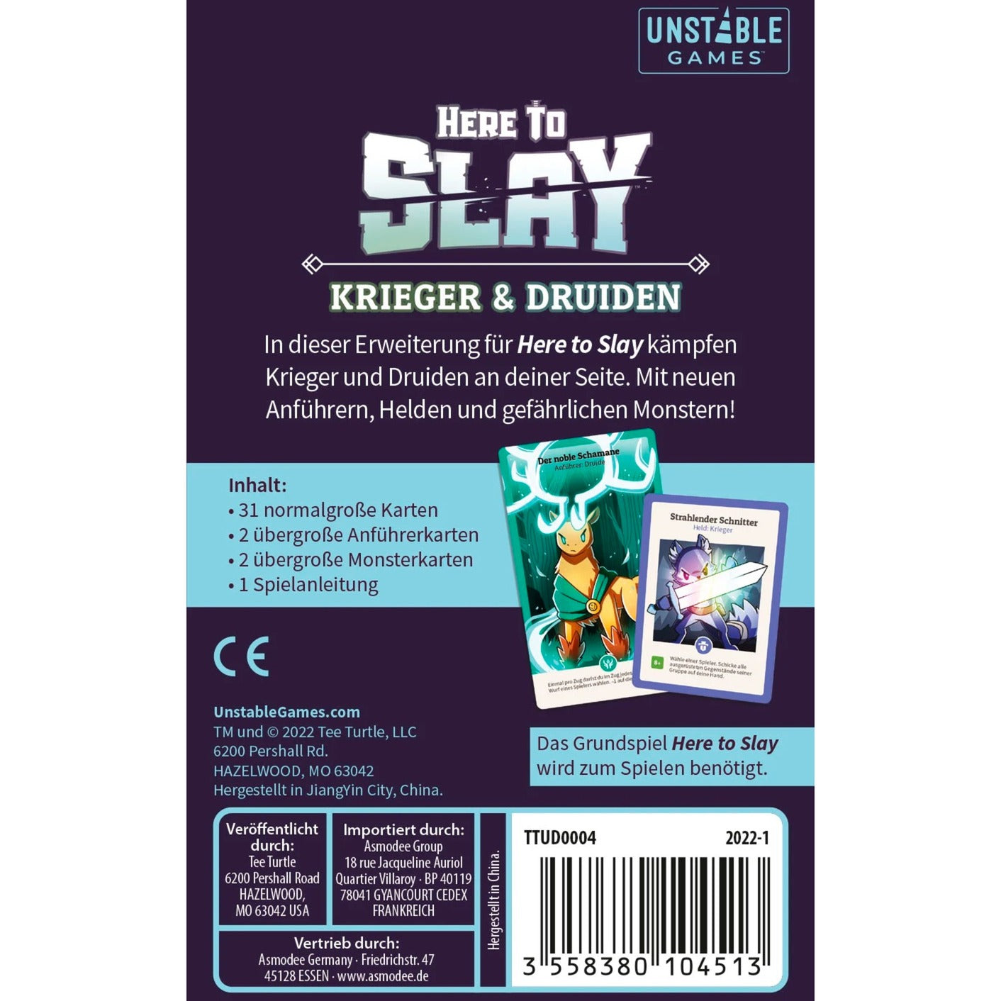 Asmodee Here to Slay - Krieger & Druiden, Kartenspiel