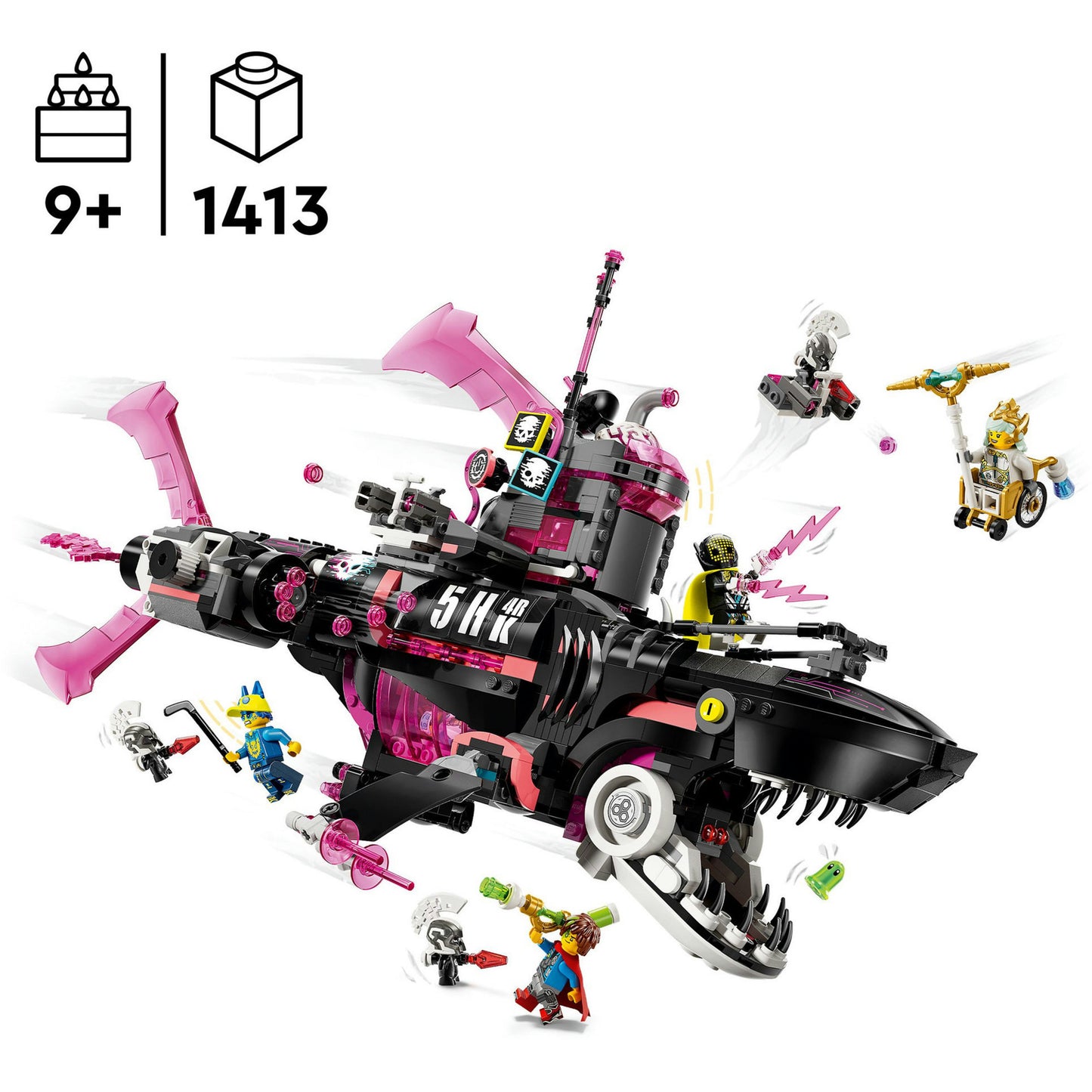 71500 DREAMZz Albtraumhai-U-Boot, Konstruktionsspielzeug