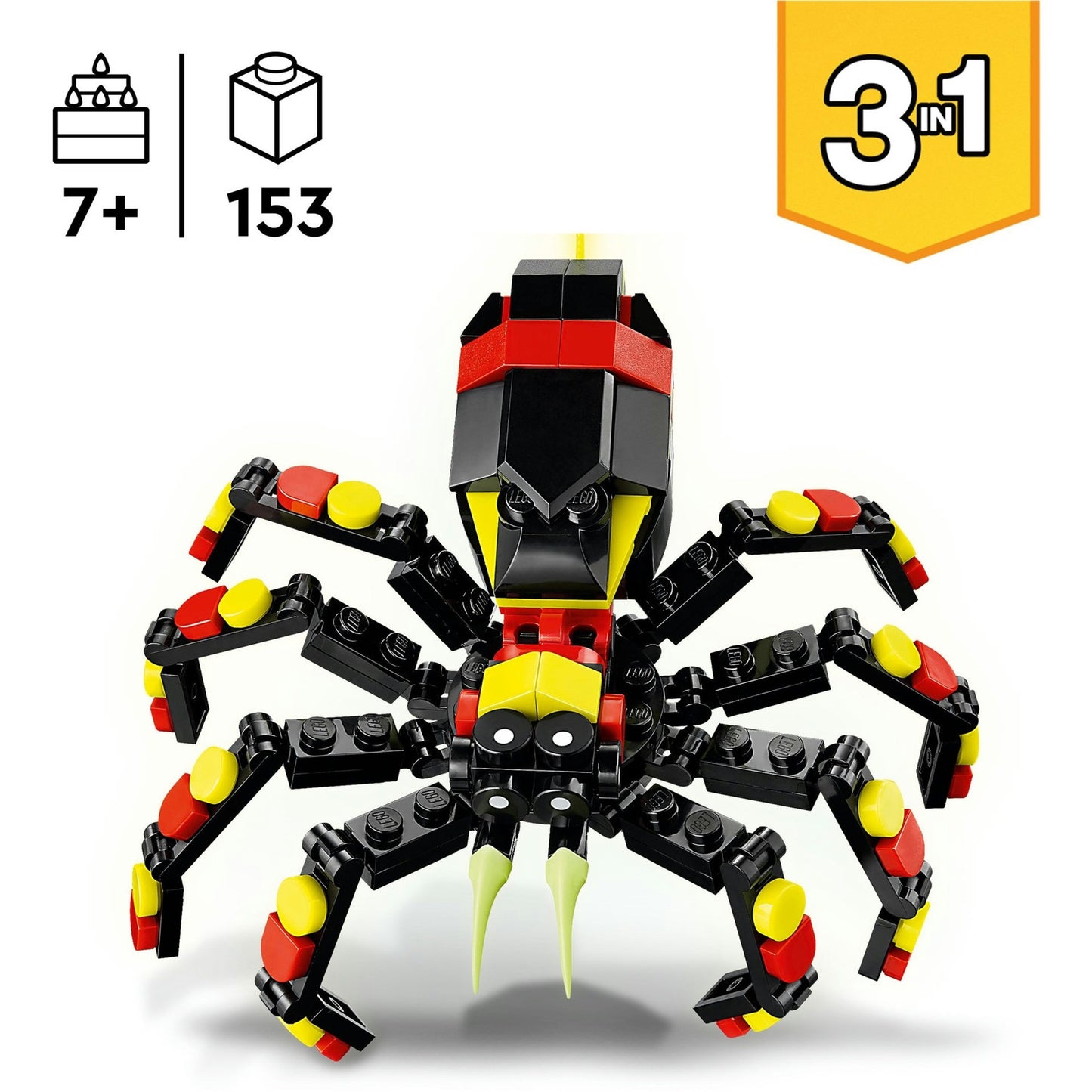 31159 Creator 3-in-1 Wilde Tiere: Überraschungsspinne, Konstruktionsspielzeug