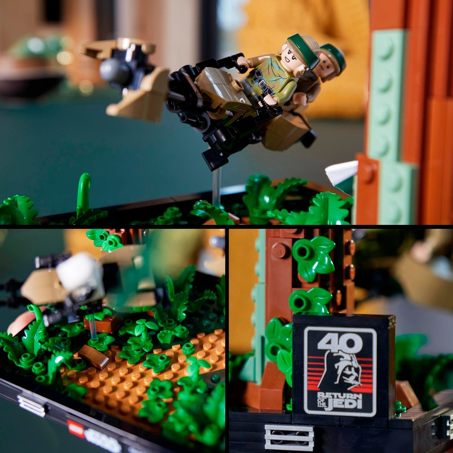 LEGO 75353 Star Wars Verfolgungsjagd auf Endor - Diorama, Konstruktionsspielzeug