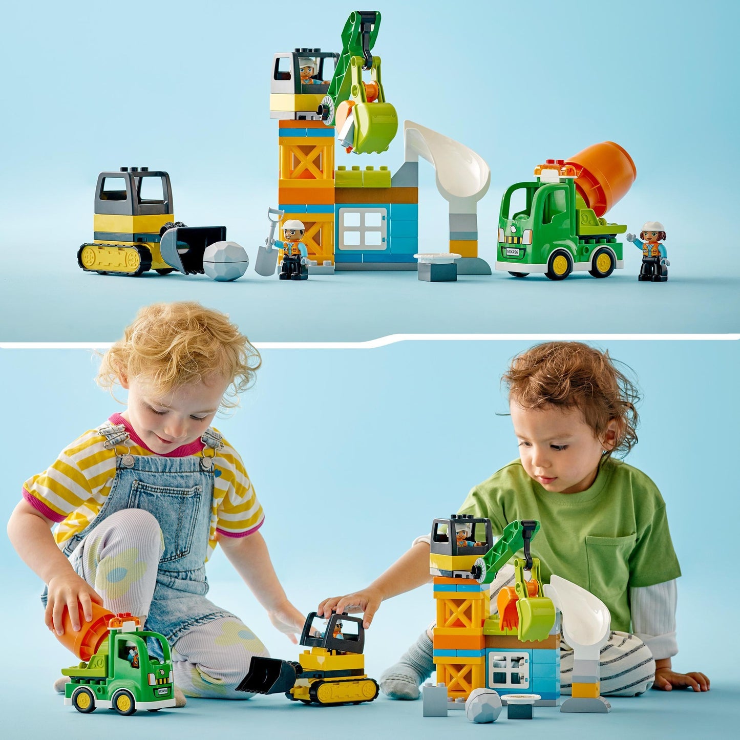 LEGO 10990 DUPLO Baustelle mit Baufahrzeugen, Konstruktionsspielzeug