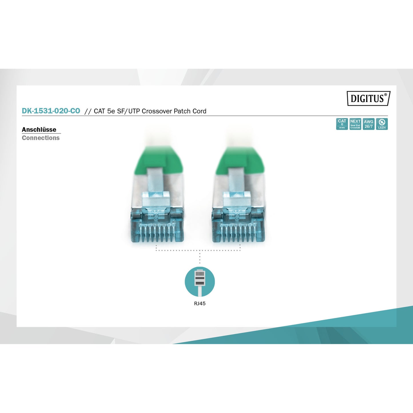 Premium Cat.5e SF/UTP Crossover Patchkabel