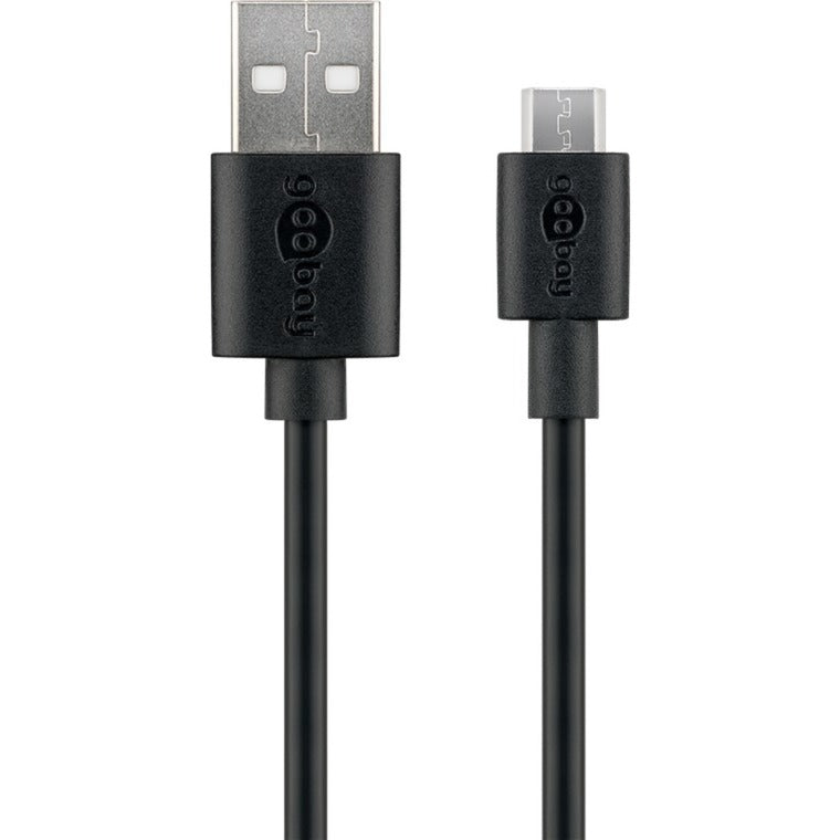 Goobay USB 2.0 Kabel, USB-A Stecker > Micro-USB Stecker (schwarz, 1 Meter)