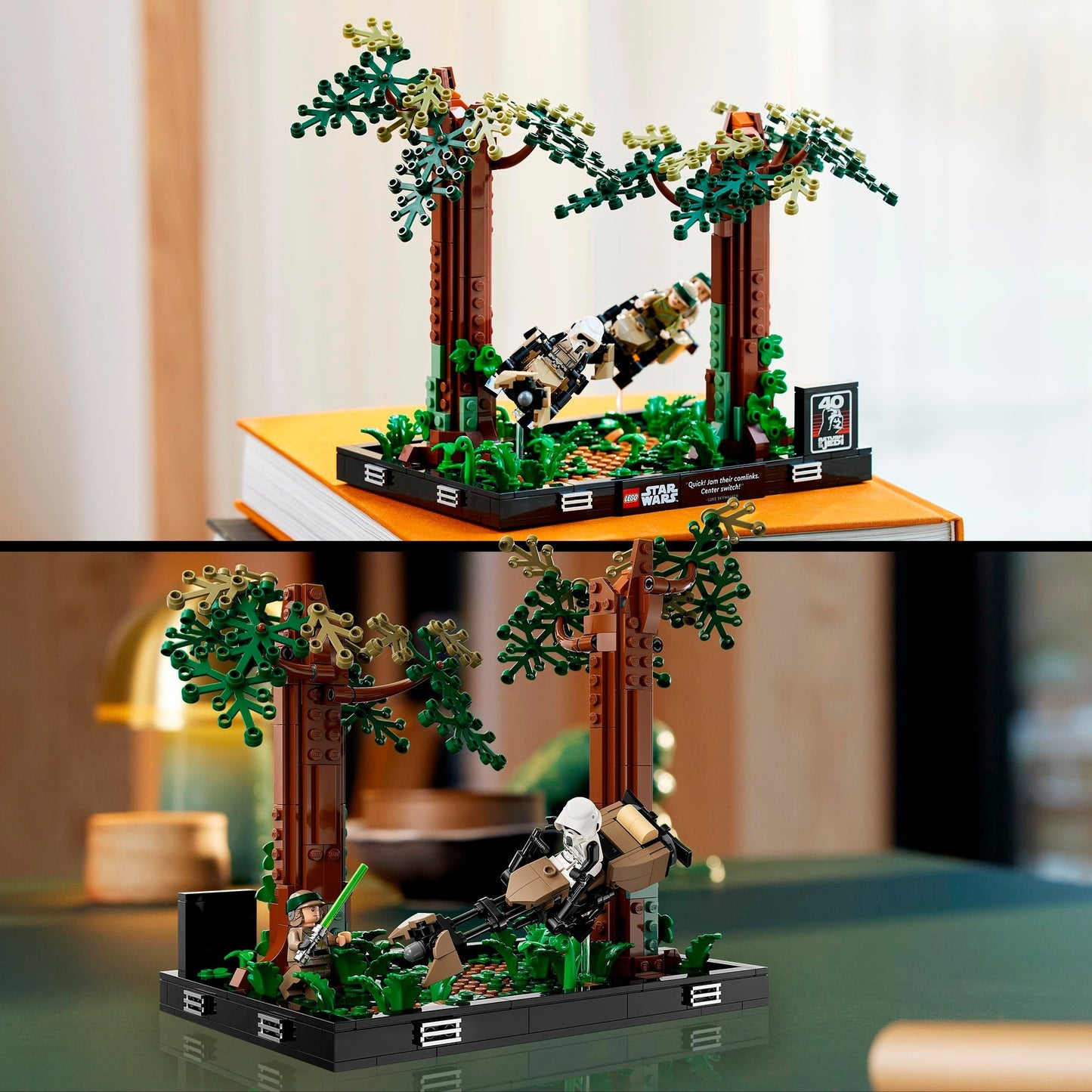 LEGO 75353 Star Wars Verfolgungsjagd auf Endor - Diorama, Konstruktionsspielzeug