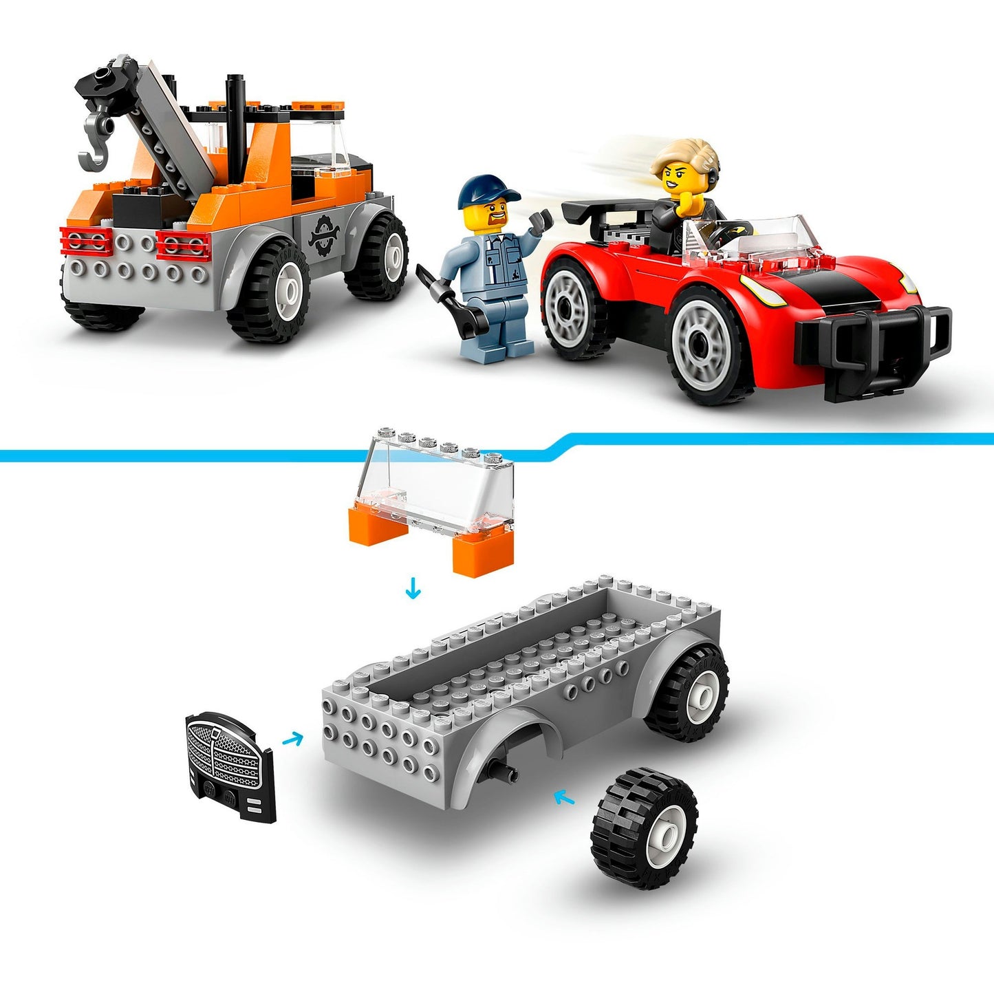 LEGO 60435 City Abschleppwagen mit Sportauto, Konstruktionsspielzeug