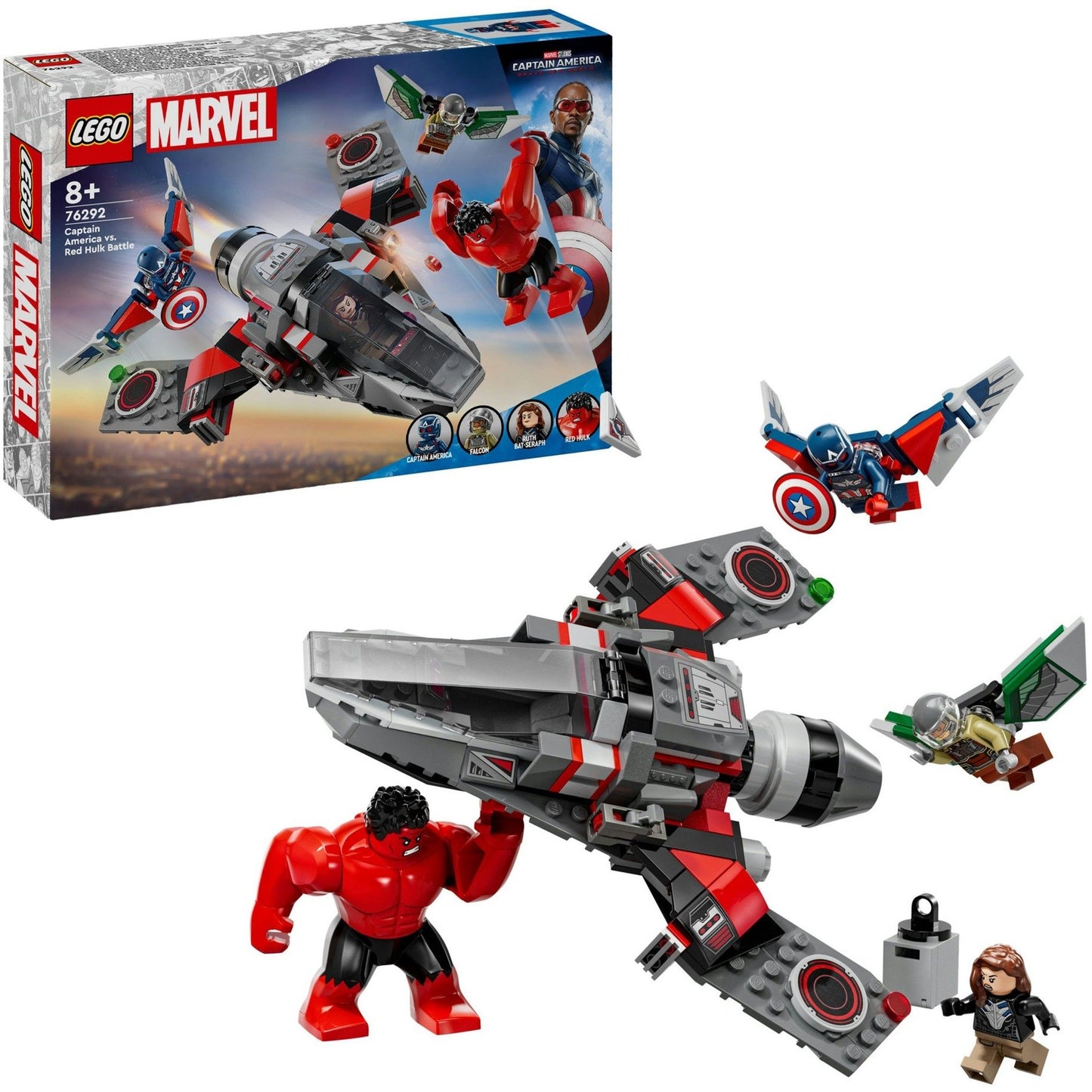 76292 Marvel Super Heroes Showdown zwischen Captain America und Red Hulk, Konstruktionsspielzeug