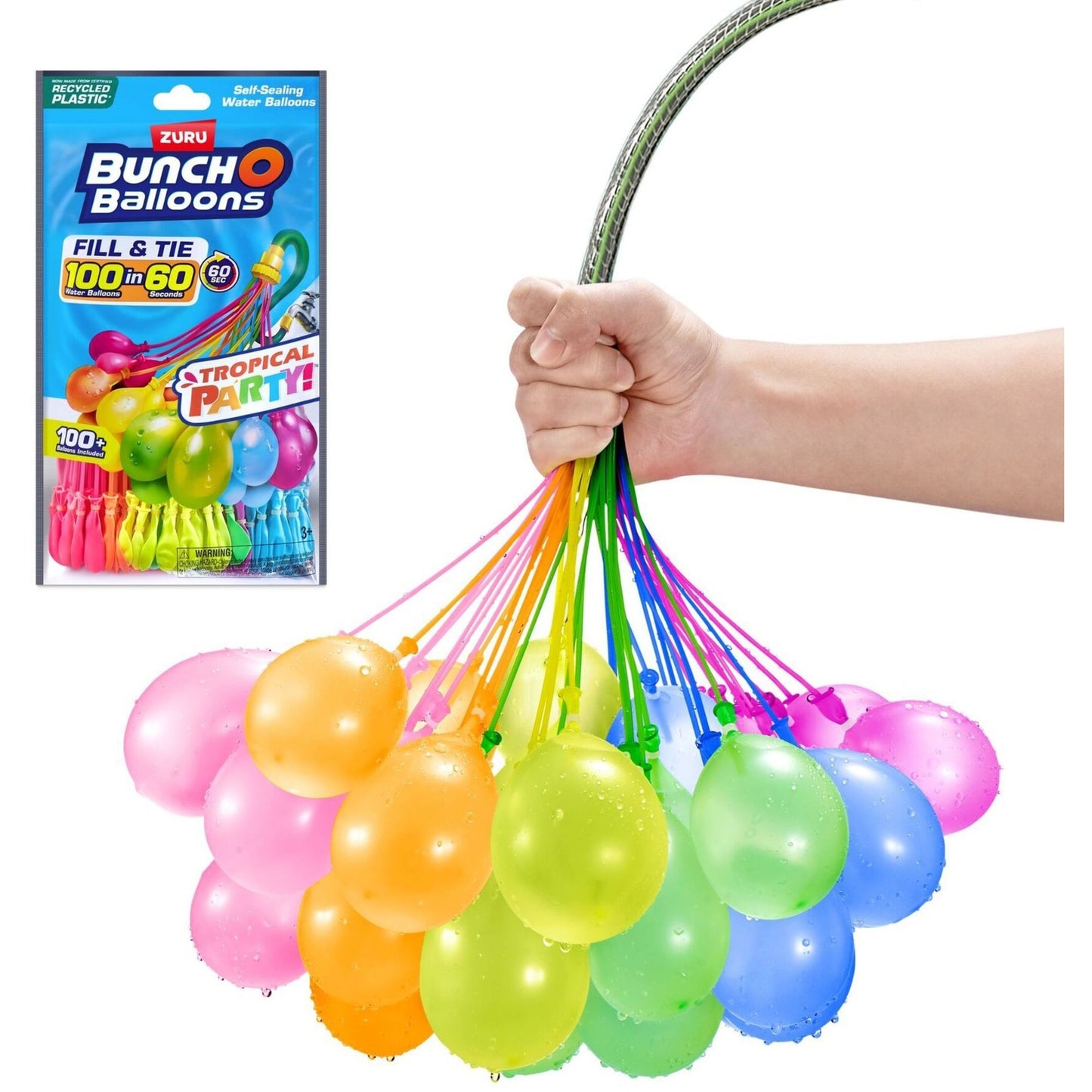 ZURU Bunch O Balloons Wasserballons Tropical Party 100 Stück