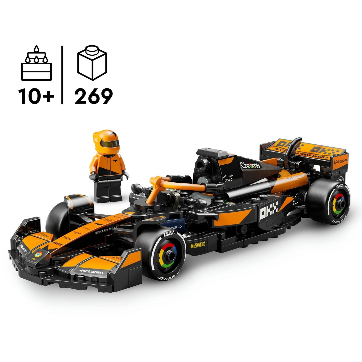 77251 Speed Champions McLaren F1 Team MCL38 Rennauto, Konstruktionsspielzeug