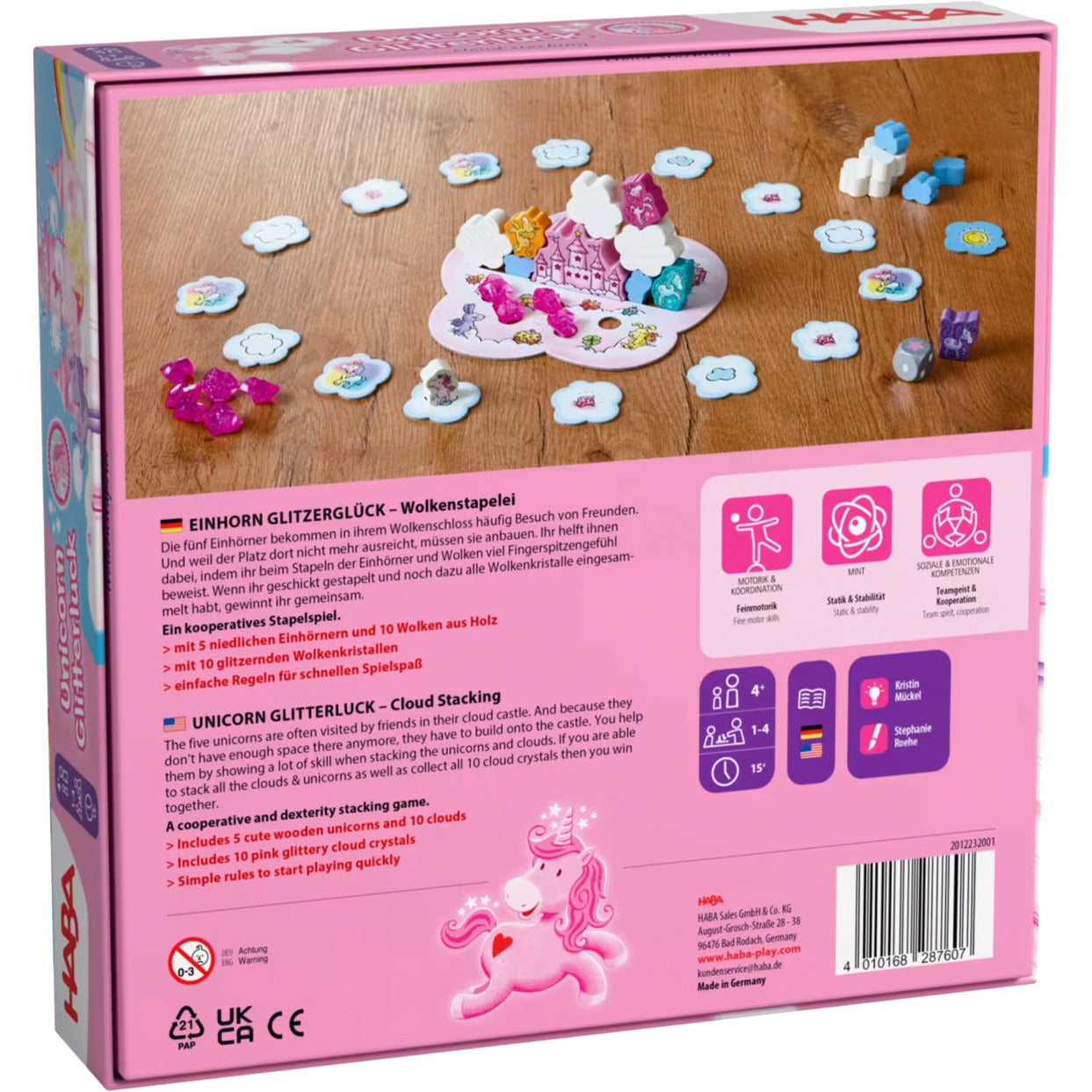 Einhorn Glitzerglück - Wolkenstapelei, Brettspiel