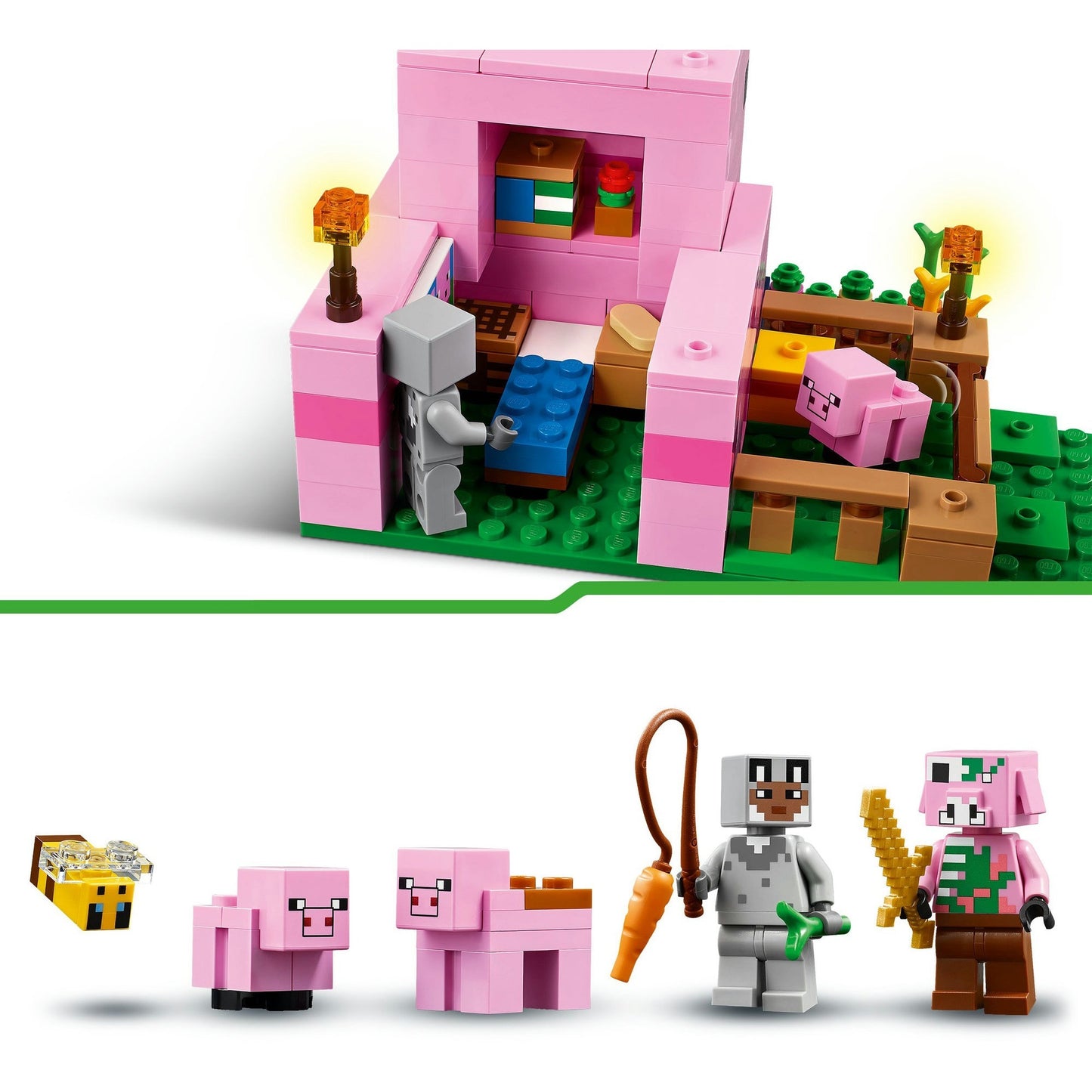 21268 Minecraft Das Babyschwein-Haus, Konstruktionsspielzeug