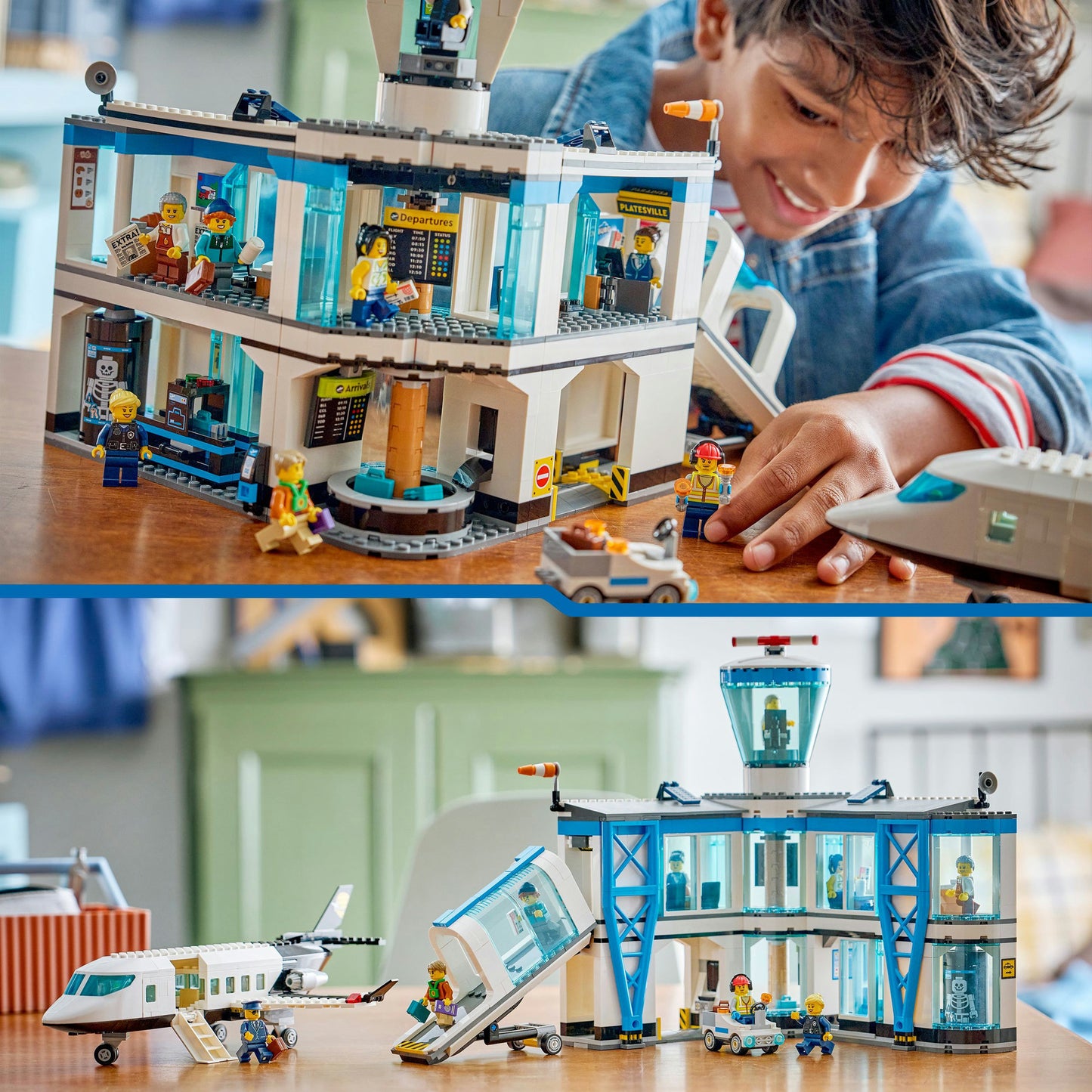 60502 City Flughafen mit Flugzeug, Konstruktionsspielzeug