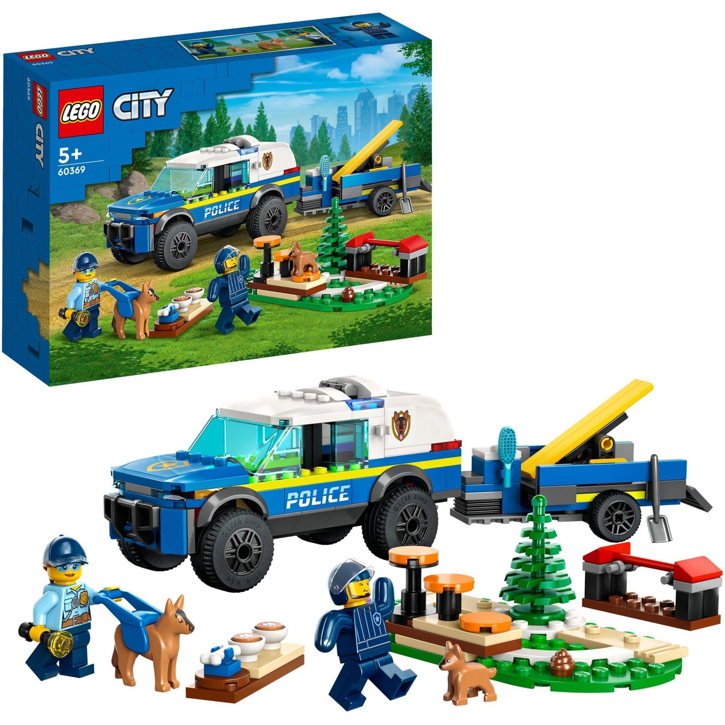 LEGO 60369 City Mobiles Polizeihunde-Training, Konstruktionsspielzeug