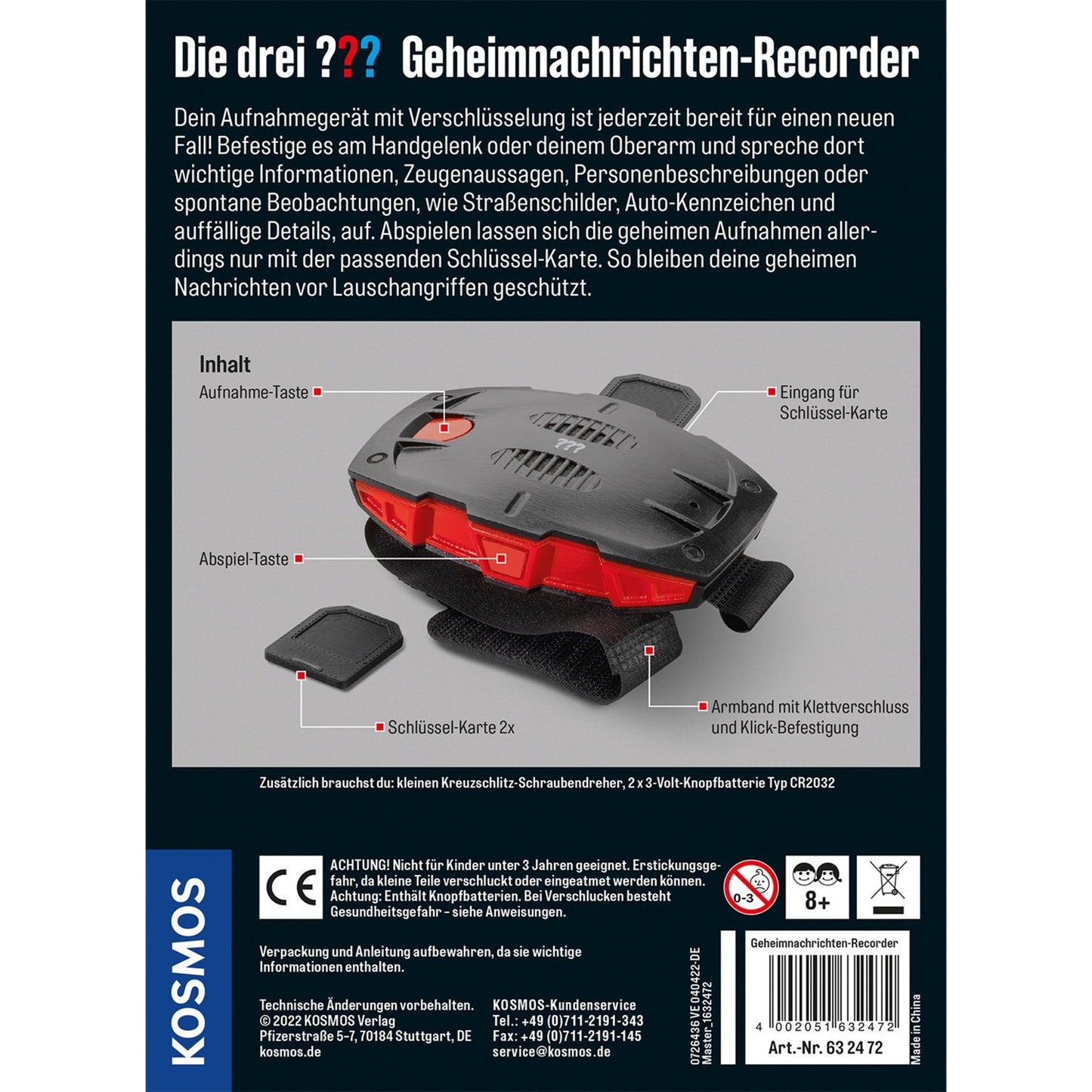 Kosmos Die drei ??? Geheimnachrichten-Recorder