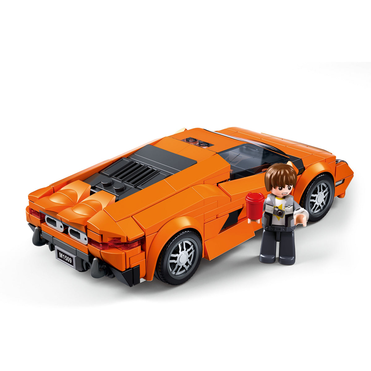 ModelBricks Oranger Sportwagen, Konstruktionsspielzeug