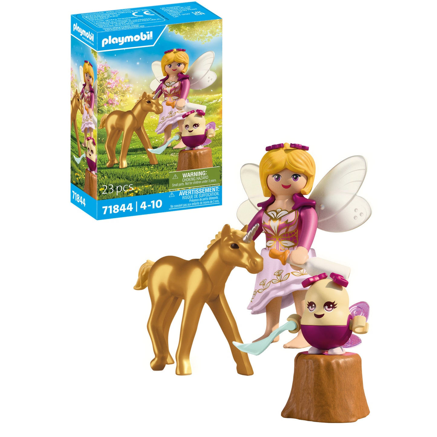 71844 Magic Unicorns: Goldenes Einhornfohlen mit Fee, Konstruktionsspielzeug