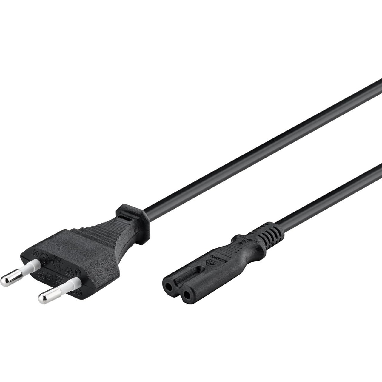 Goobay Stromkabel Eurostecker auf Buchse (schwarz, 1,8 Meter)