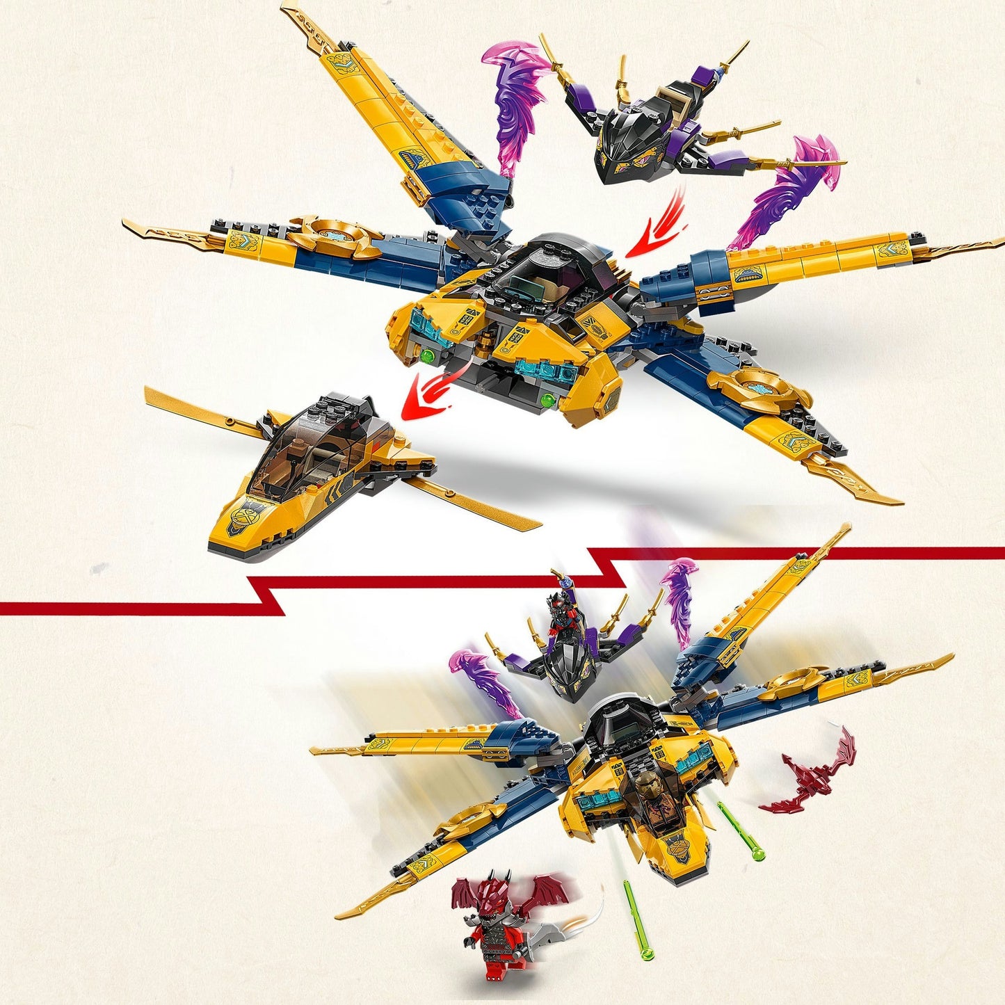 71833 Ninjago Ras und Arins Super-Sturmflieger, Konstruktionsspielzeug