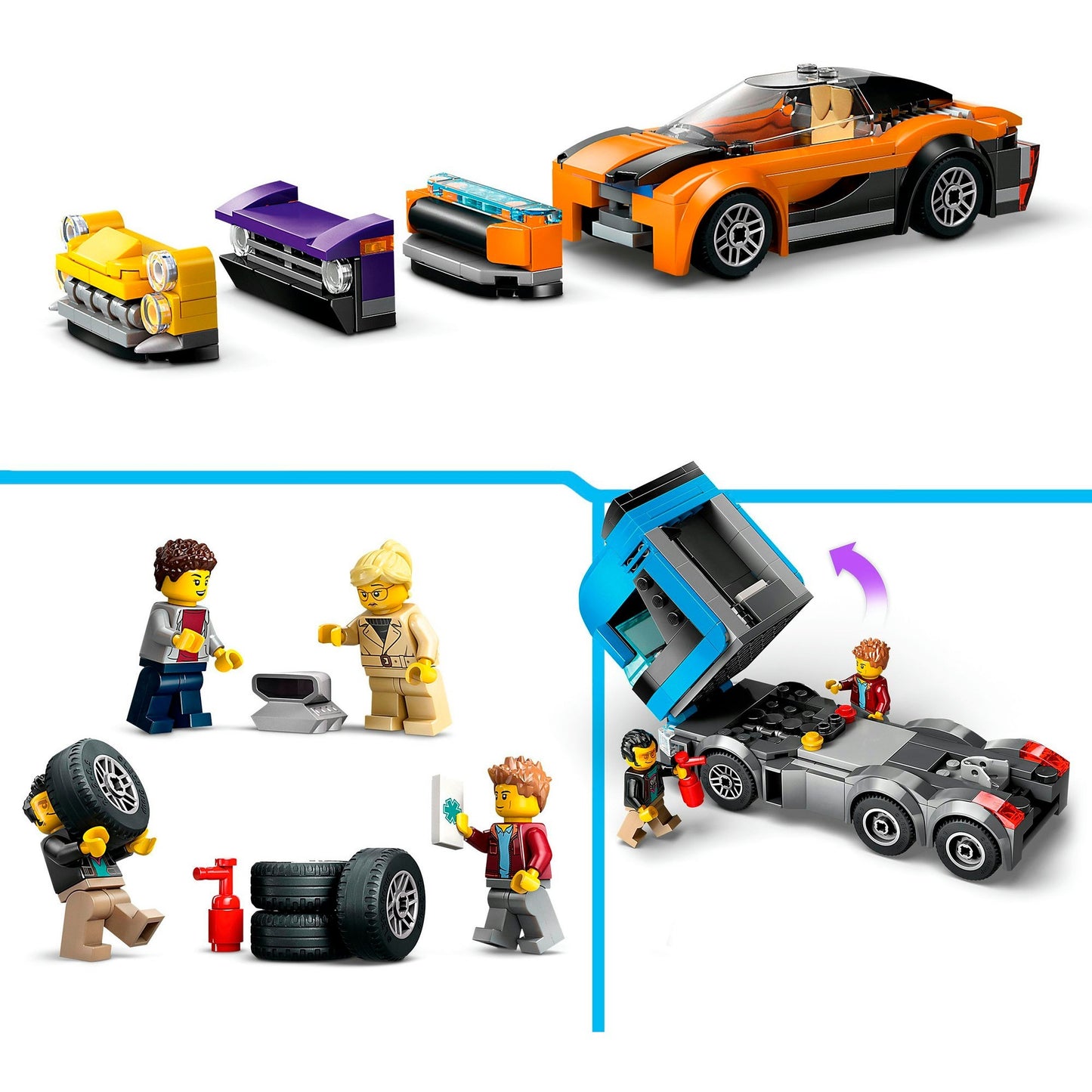 LEGO 60408 City Autotransporter mit Sportwagen, Konstruktionsspielzeug