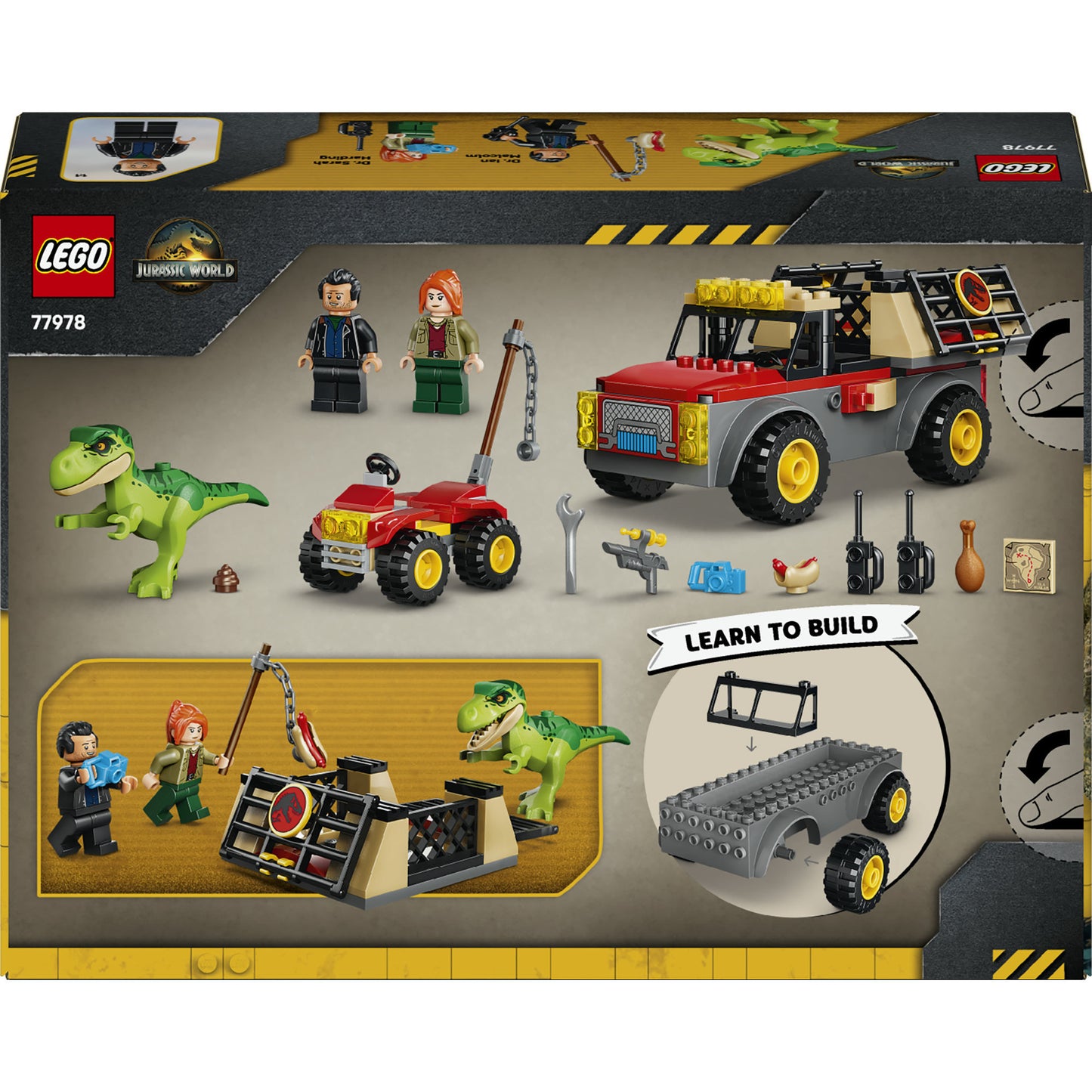 77978 Jurassic World Transporter für den Jungen T.Rex, Konstruktionsspielzeug