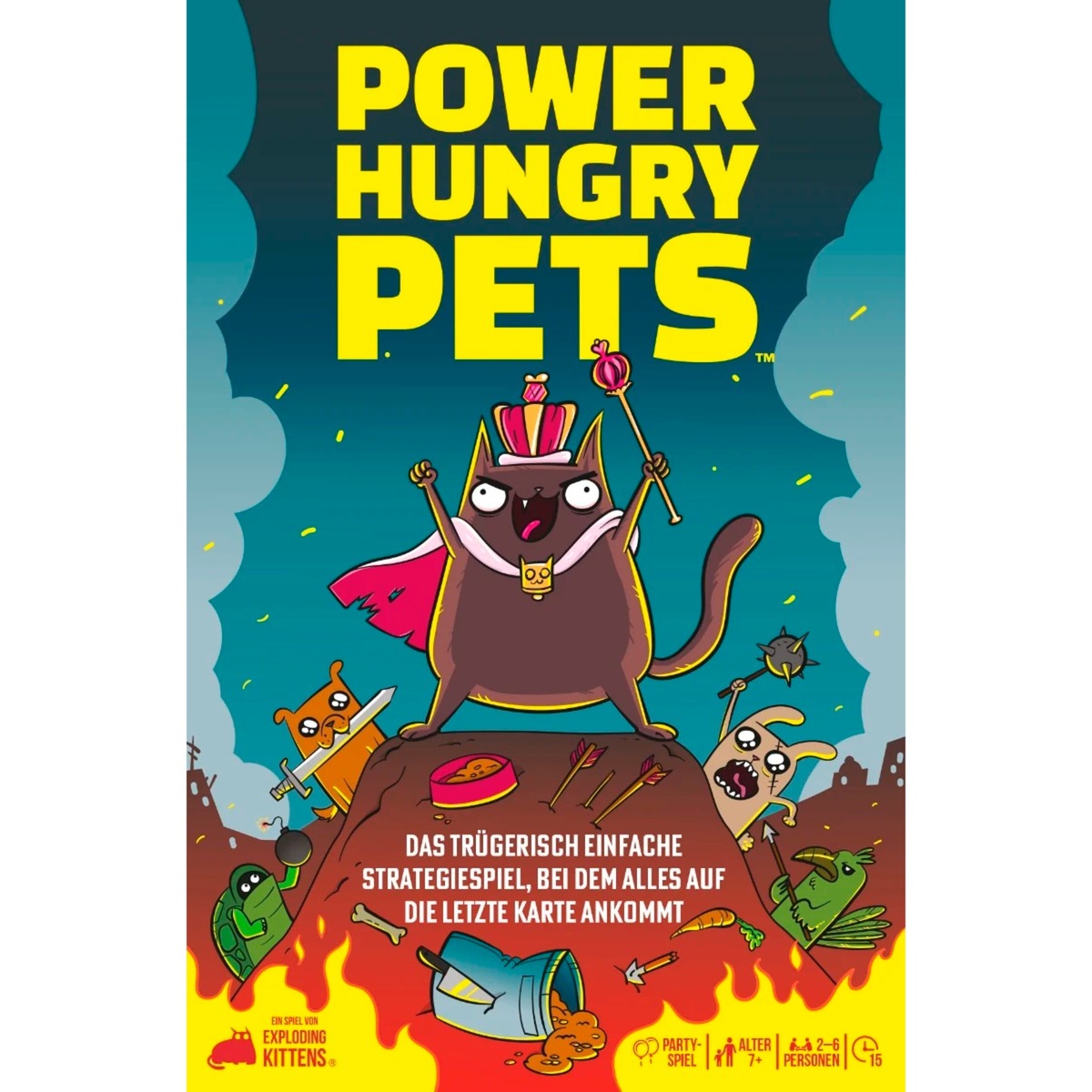 Asmodee Power Hungry Pets, Kartenspiel