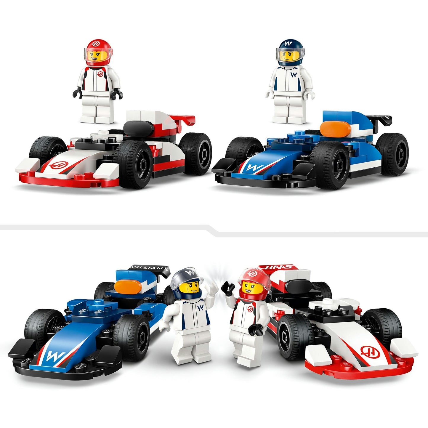 60464 City F1 Williams Racing und Haas F1 Rennautos, Konstruktionsspielzeug
