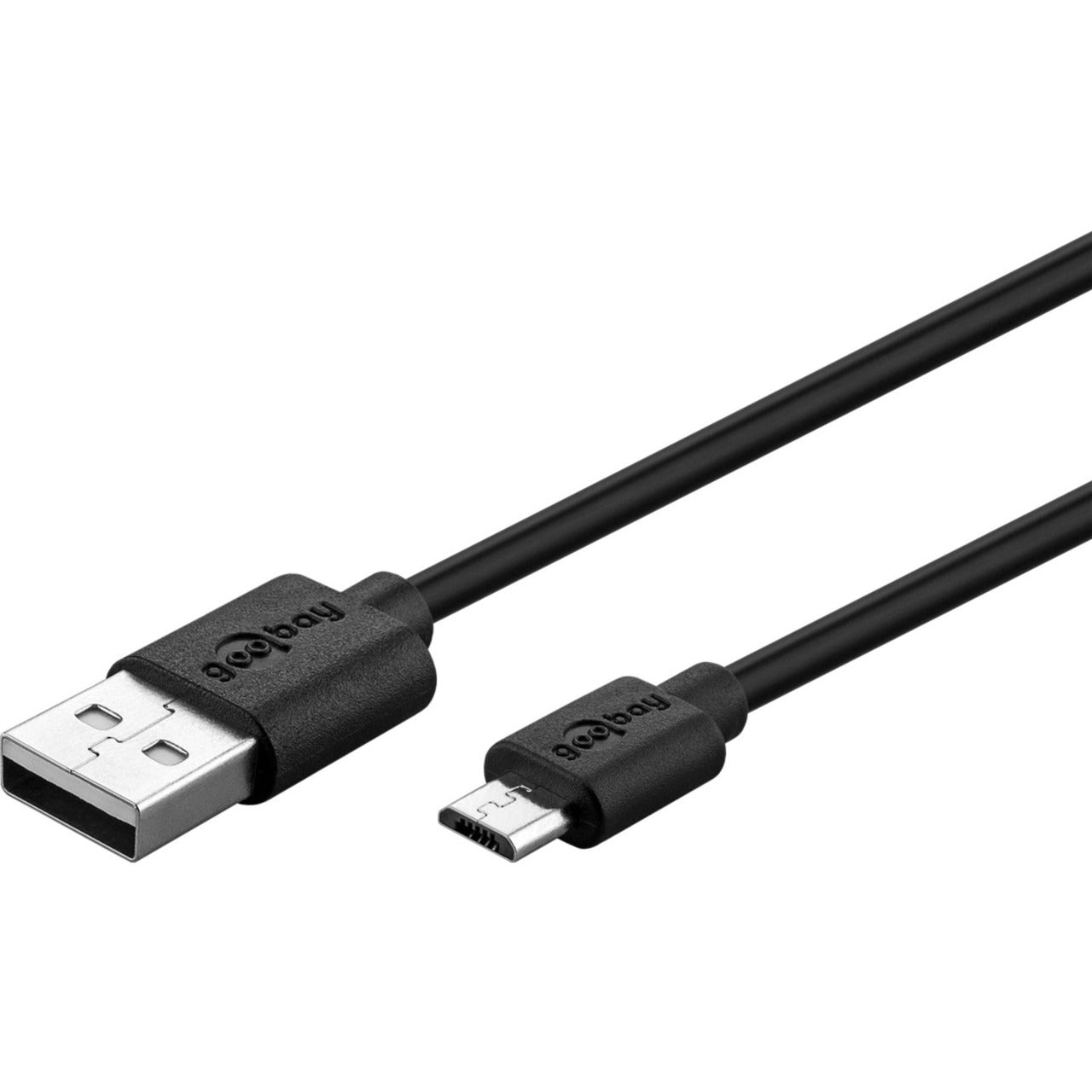 Goobay USB 2.0 Kabel, USB-A Stecker > Micro-USB Stecker (schwarz, 1 Meter)