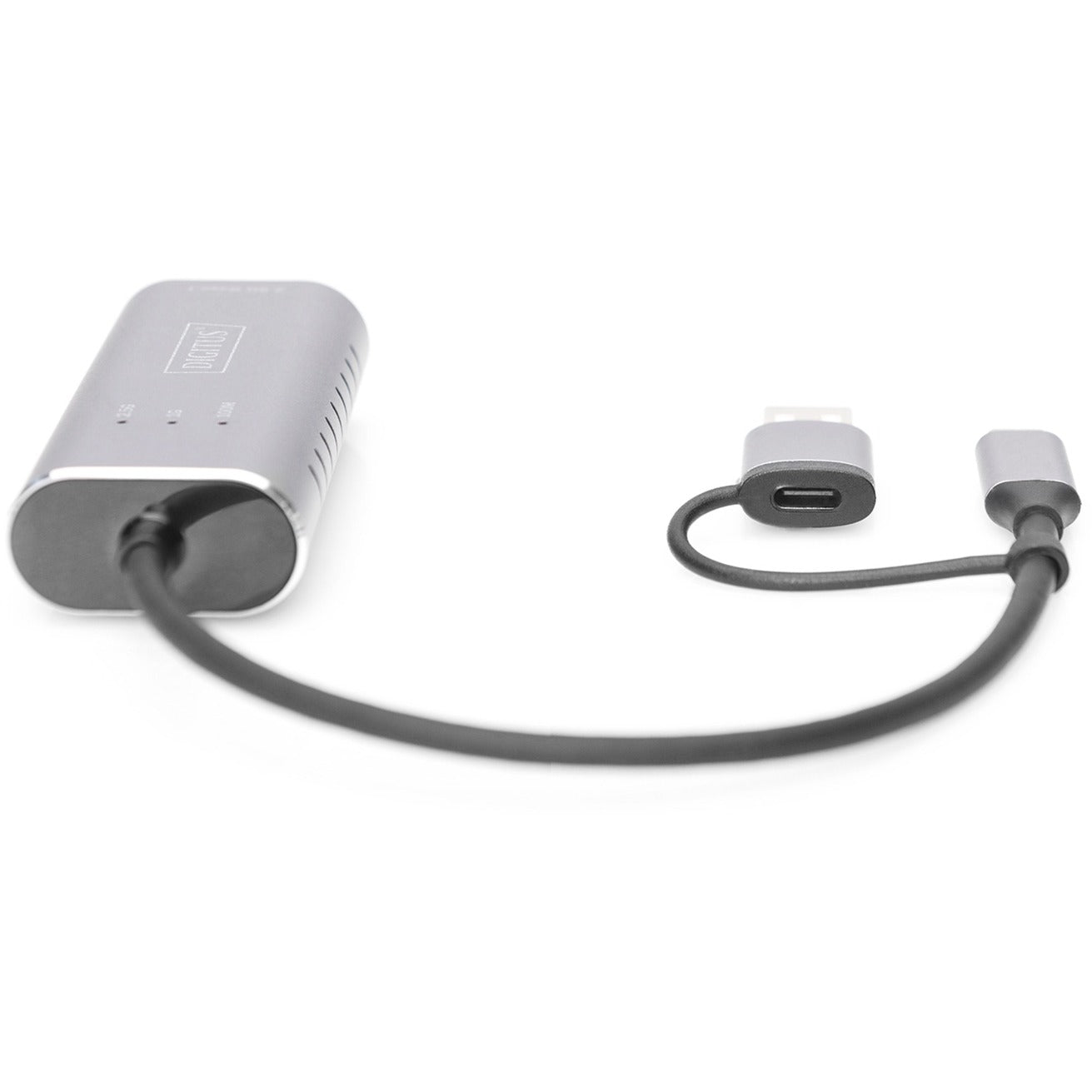 Digitus USB 3.2 Gen 1 Adapter, USB-C Stecker > RJ-45 Buchse (grau, 15cm, 10/100/1.000/2.500 Mbps)