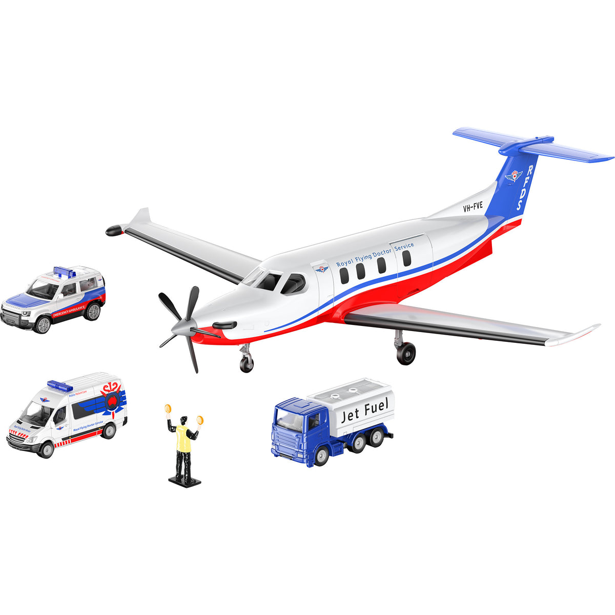 5406 SUPER Pilatus PC-12 Pro Flying Doctors mit Zubehör, Modellfahrzeug