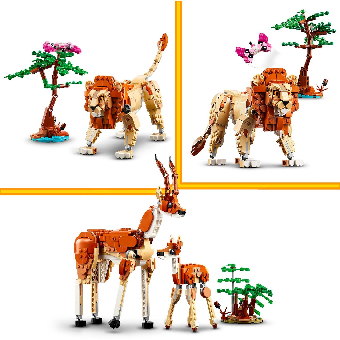 LEGO 31150 Creator 3-in-1 Tiersafari, Konstruktionsspielzeug