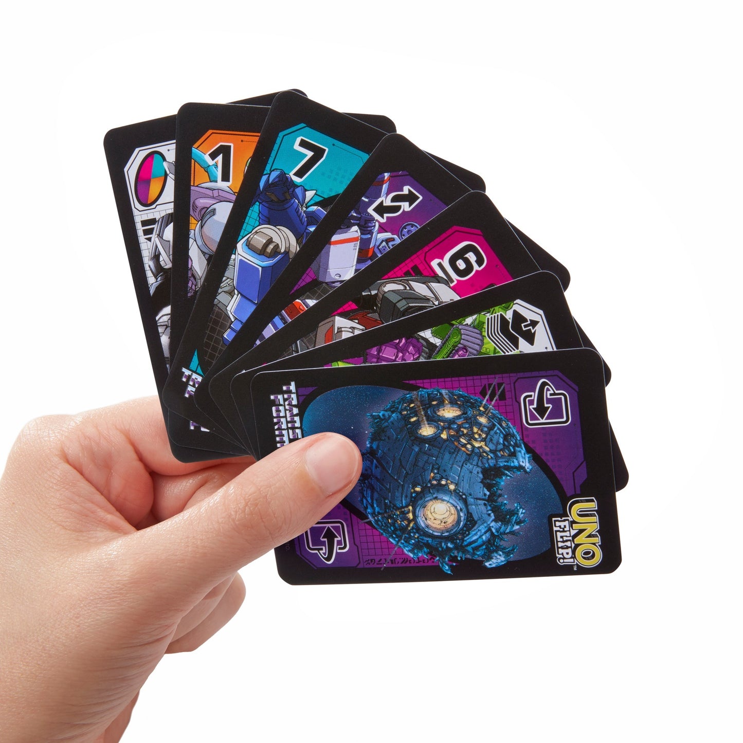Mattel Games UNO Flip! Transformers, Kartenspiel
