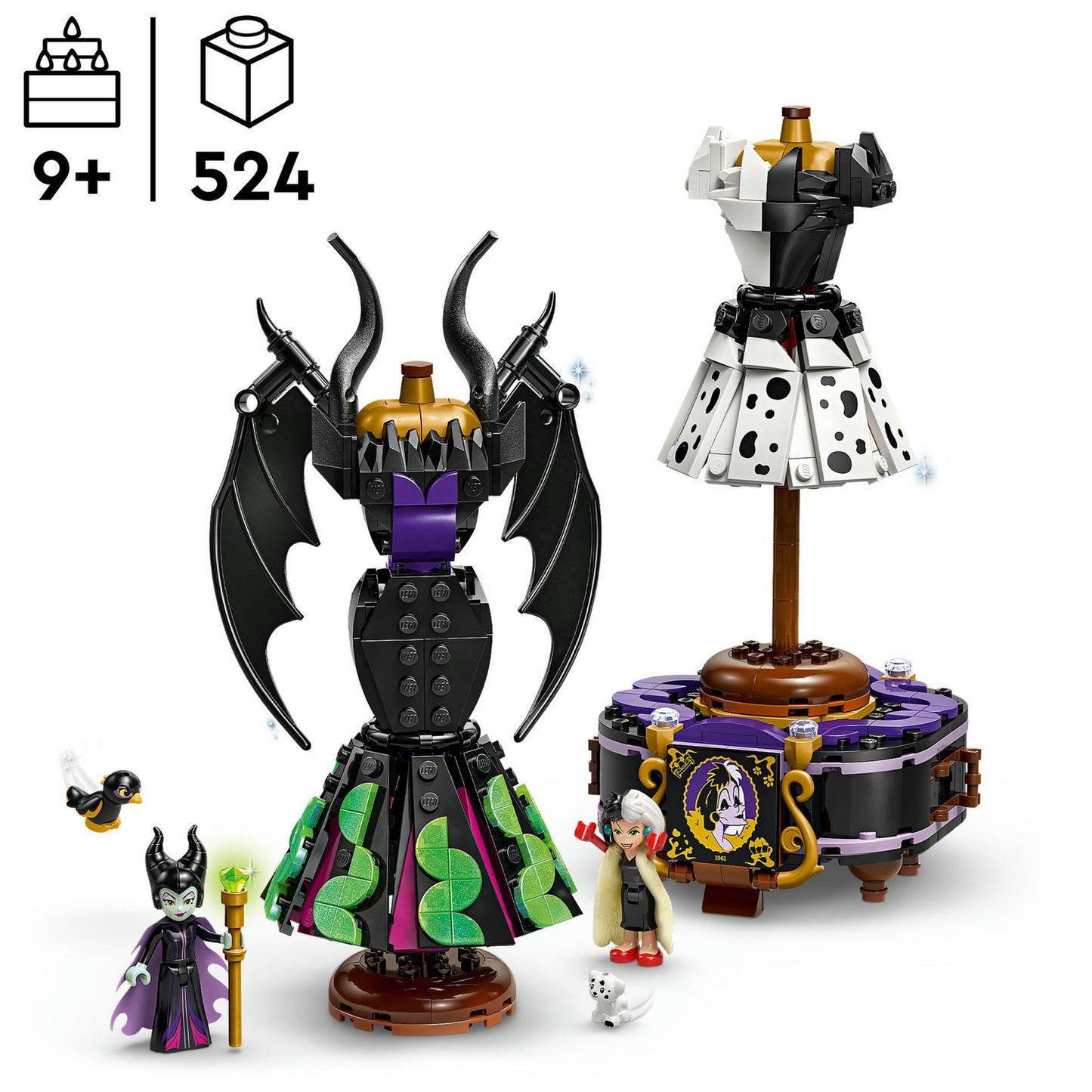 43262 Disney Classic Die Kleider von Malefiz & Cruella de Vil, Konstruktionsspielzeug
